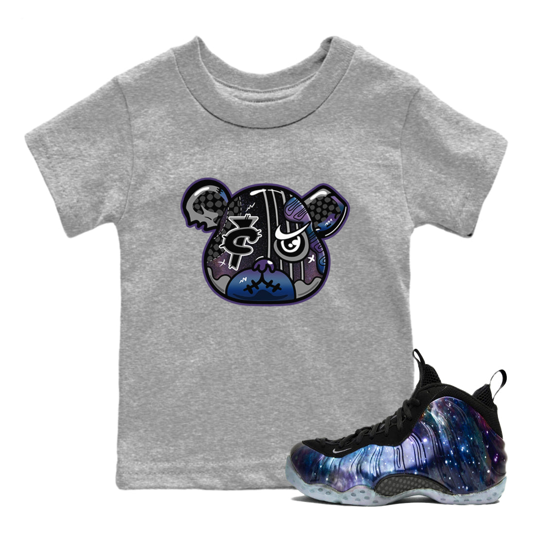 Foamposite Bear snkmatch Tees Kids - Air Foamposite One Galaxy