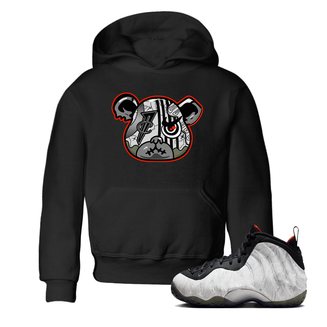 Foamposite Bear snkmatch Tees Kids - Air Foamposite One Jin