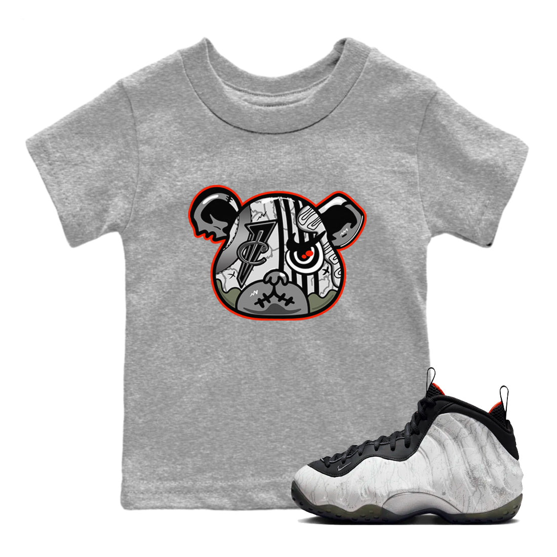 Foamposite Bear snkmatch Tees Kids - Air Foamposite One Jin