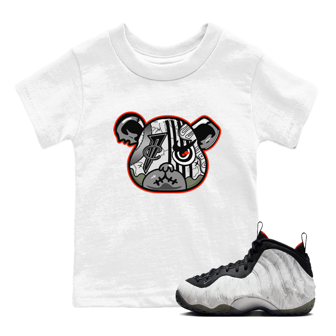Foamposite Bear snkmatch Tees Kids - Air Foamposite One Jin