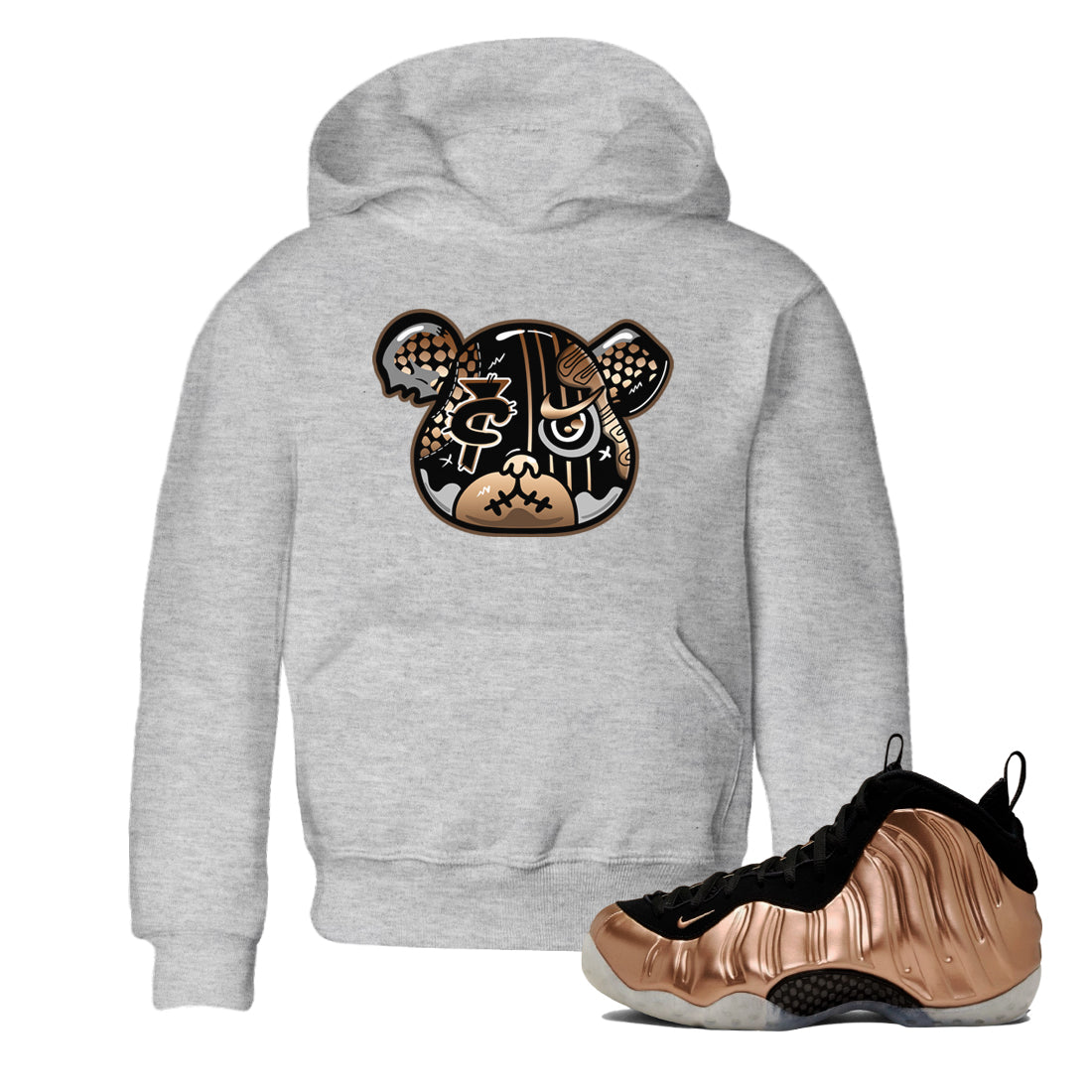 Foamposite Bear snkmatch Tees Kids - Air Foamposite One Metallic Copper