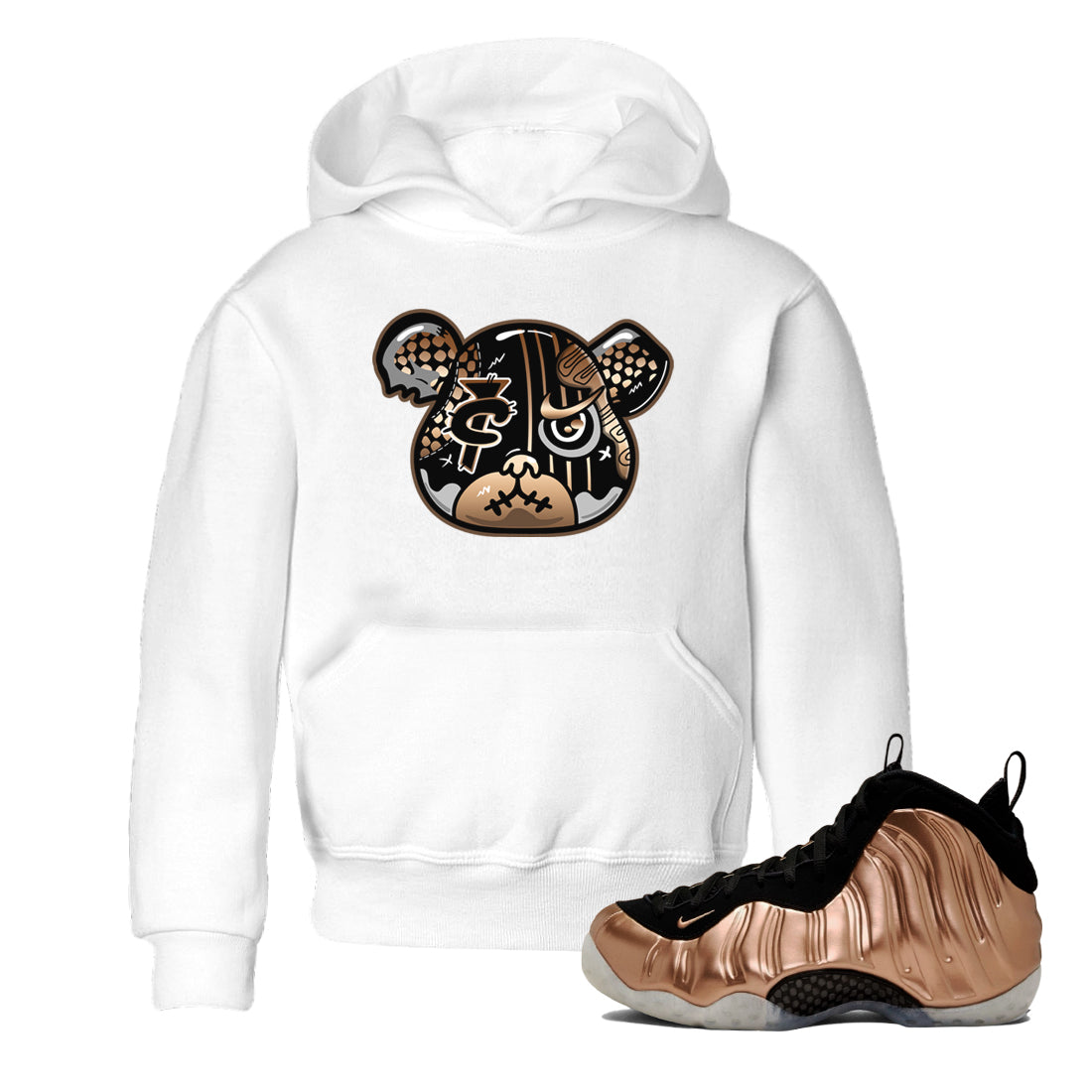 Foamposite Bear snkmatch Tees Kids - Air Foamposite One Metallic Copper