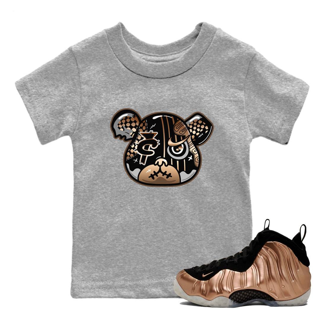 Foamposite Bear snkmatch Tees Kids - Air Foamposite One Metallic Copper