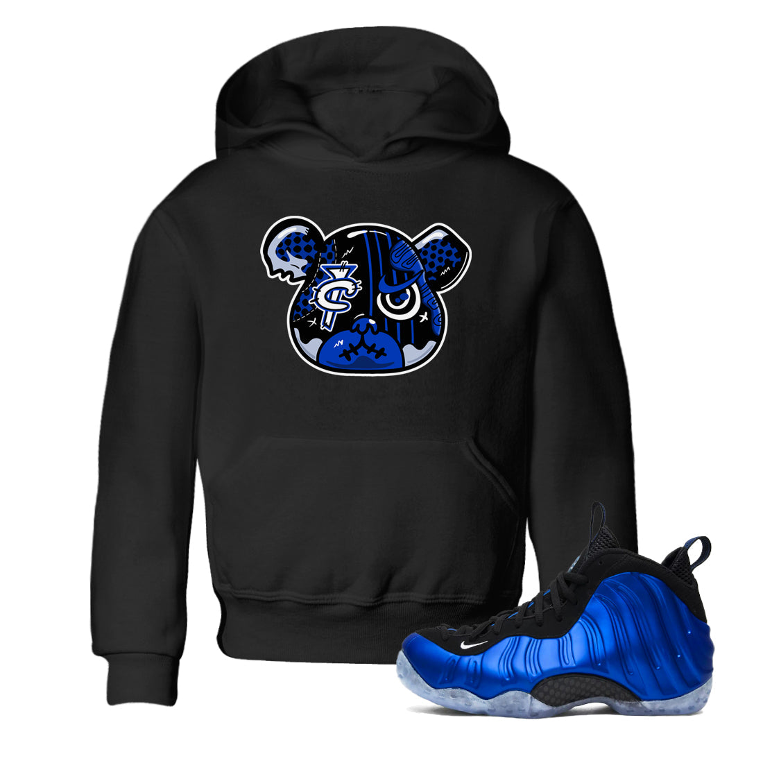 Foamposite Bear snkmatch Tees Kids - Air Foamposite One Royal