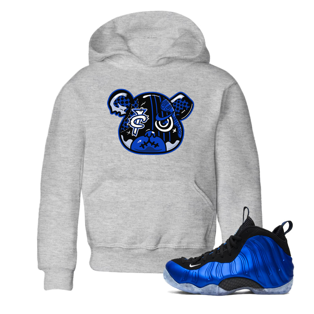 Foamposite Bear snkmatch Tees Kids - Air Foamposite One Royal