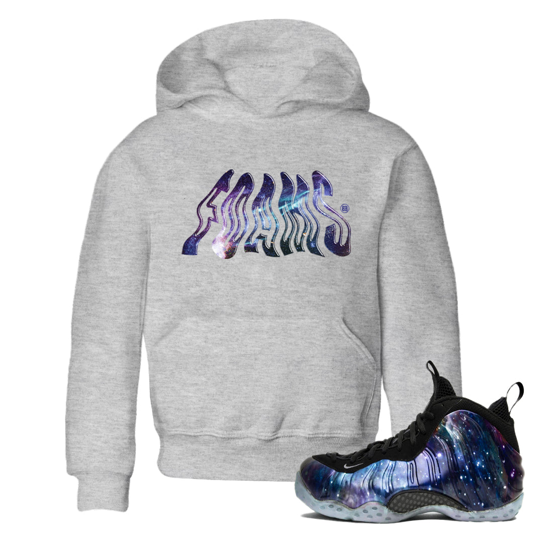 Foams snkmatch Tees Kids - Air Foamposite One Galaxy