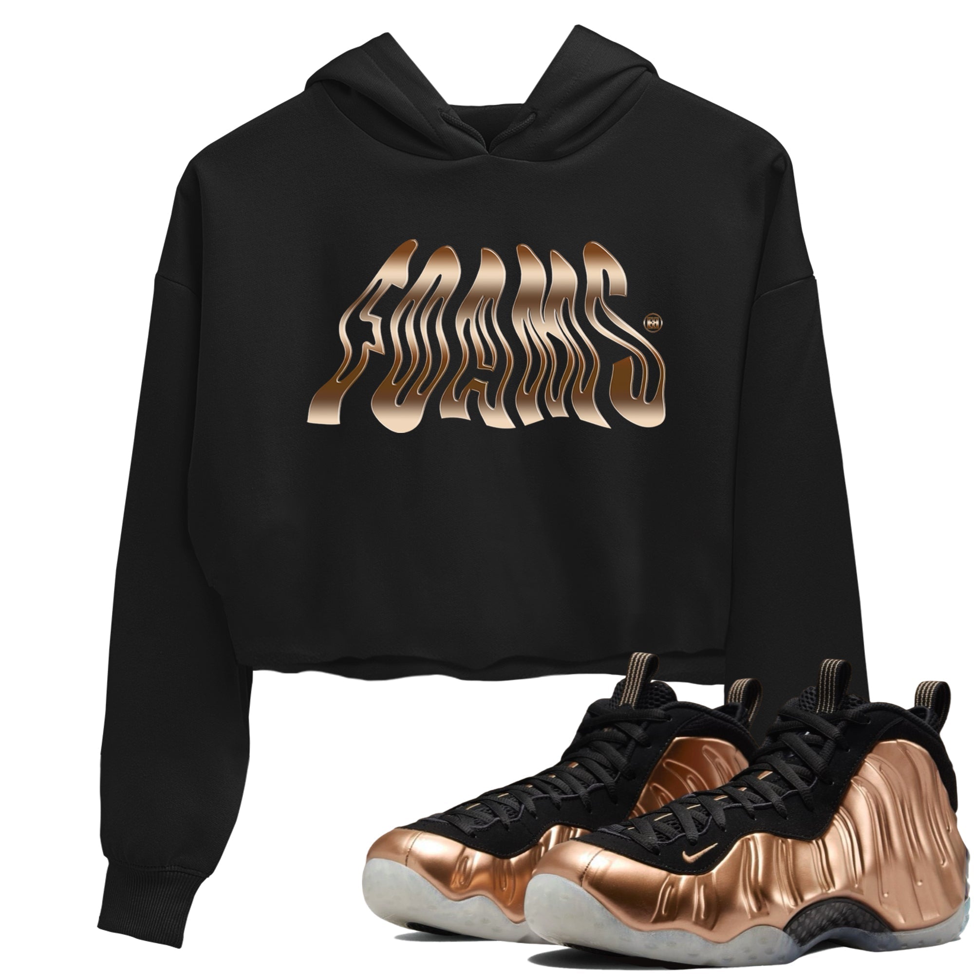 Foams snkmatch Women's Top - Air Foamposite One Metallic Copper