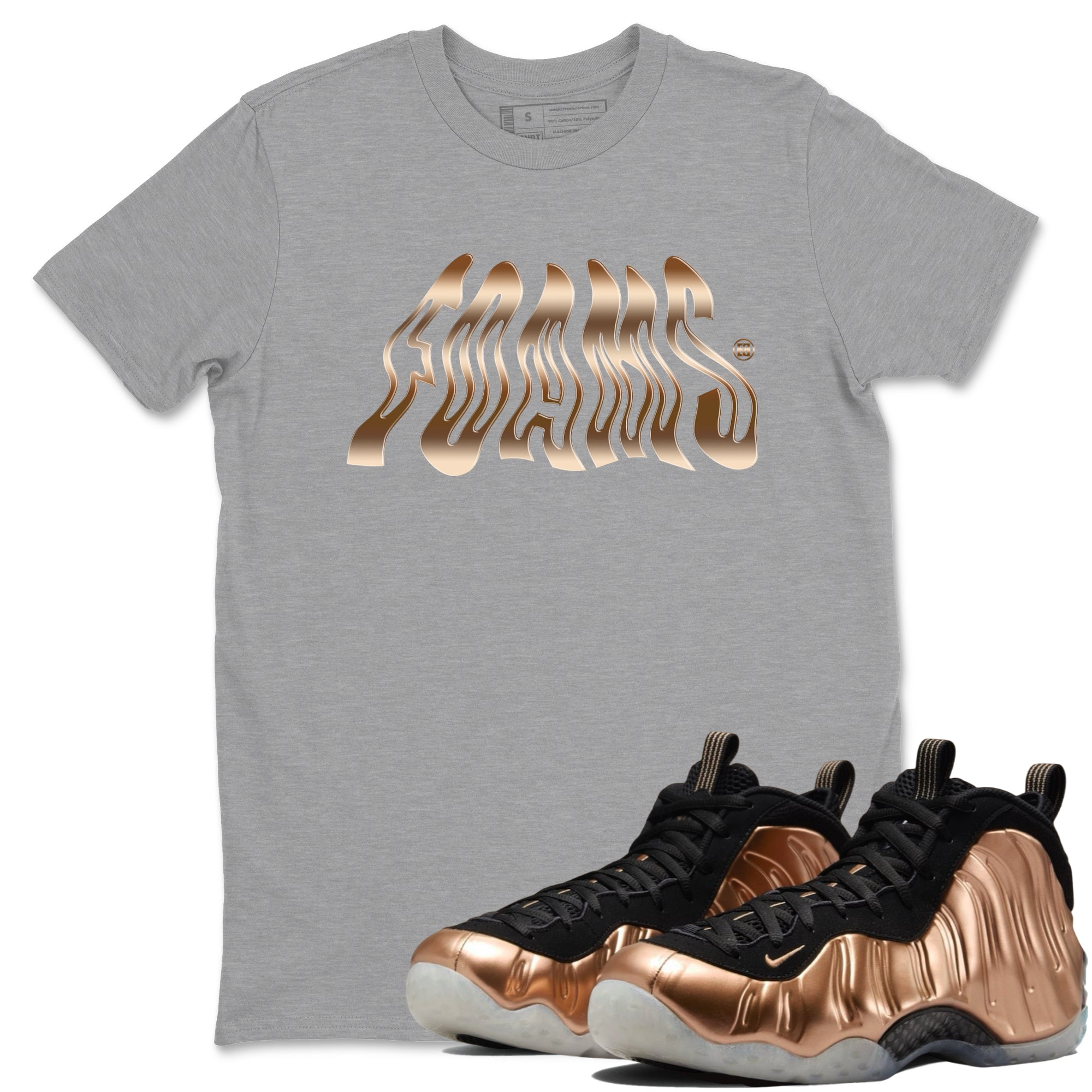 Foams snkmatch Tees - Air Foamposite One Metallic Copper