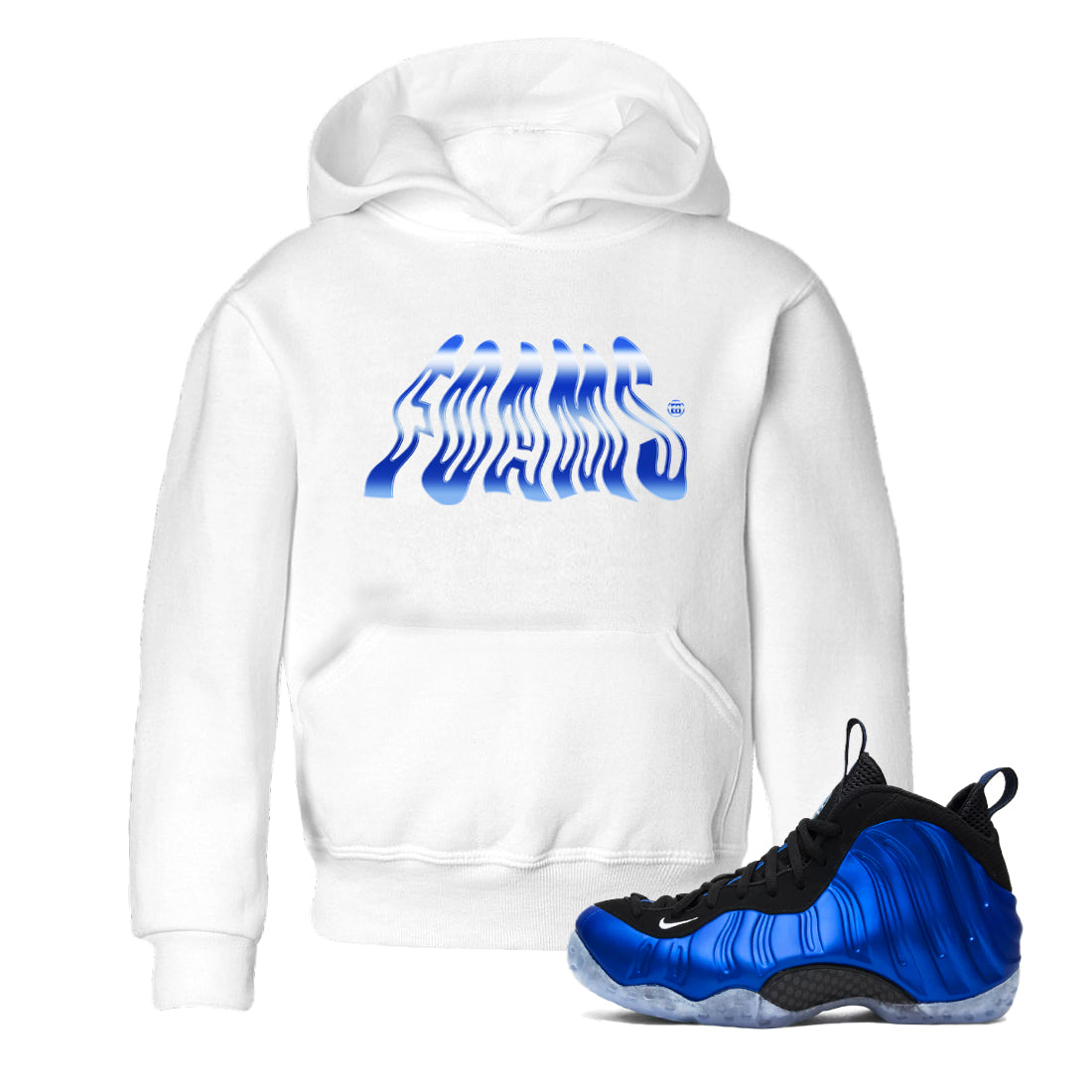 Foams snkmatch Tees Kids - Air Foamposite One Royal
