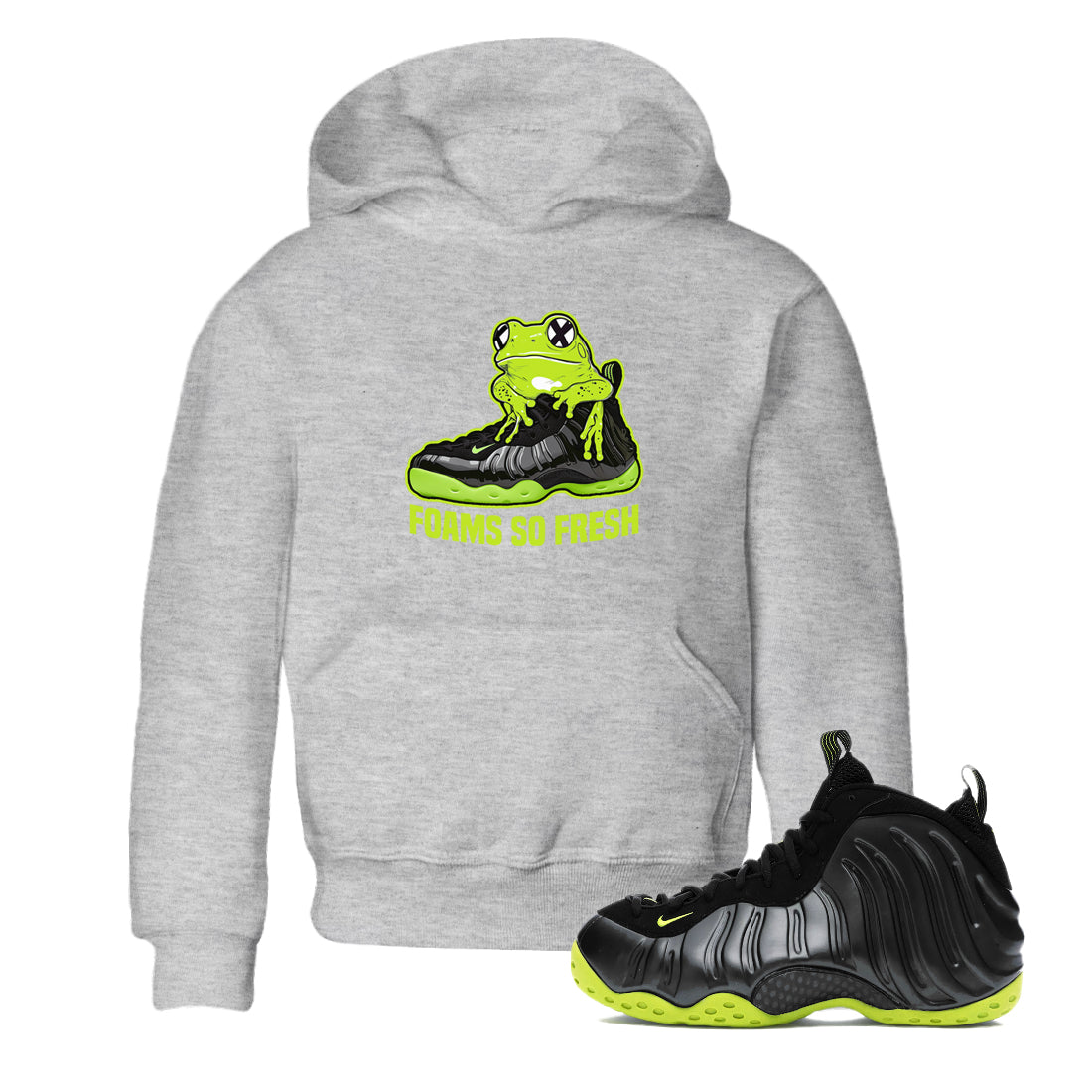 Foams So Fresh snkmatch Tees Kids - Air Foamposite One Black Volt