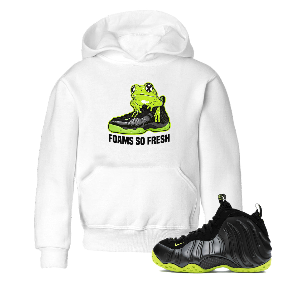 Foams So Fresh snkmatch Tees Kids - Air Foamposite One Black Volt
