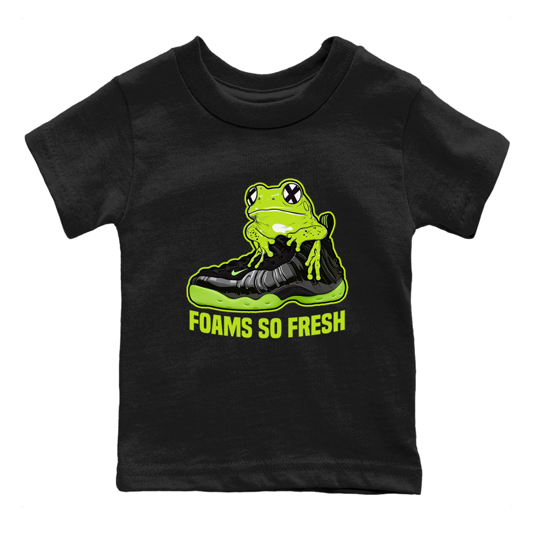 Foams So Fresh snkmatch Tees Kids - Air Foamposite One Black Volt