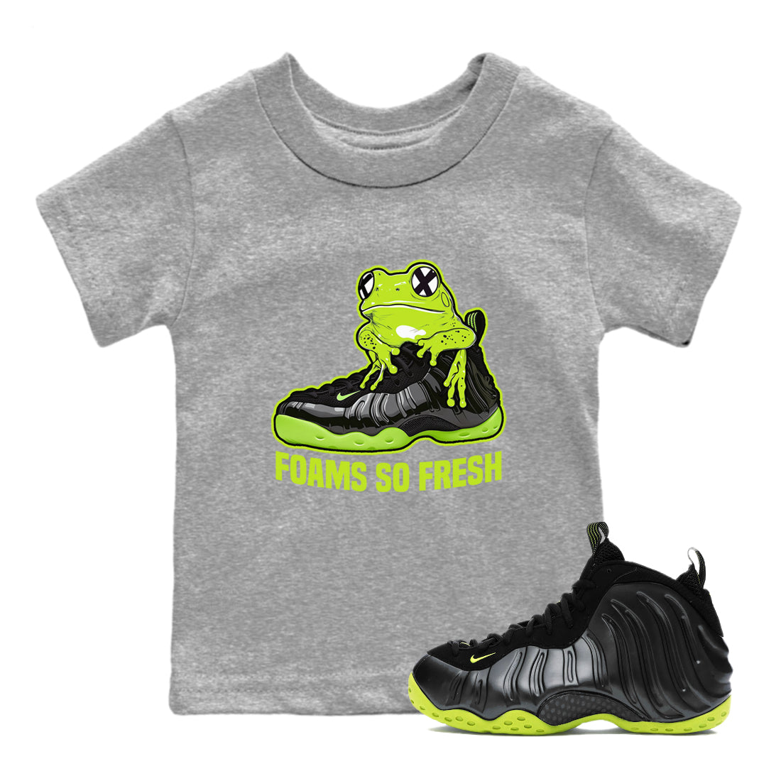 Foams So Fresh snkmatch Tees Kids - Air Foamposite One Black Volt