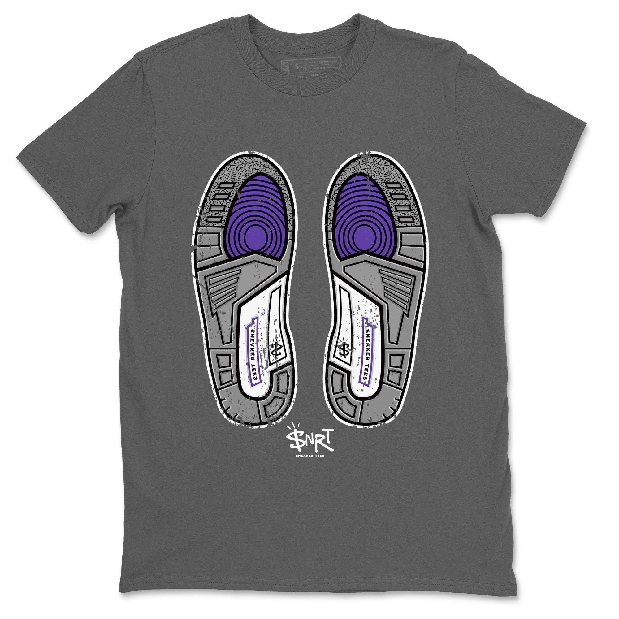 Footprint Unisex Tops - Air Jordan 3 Dark Iris