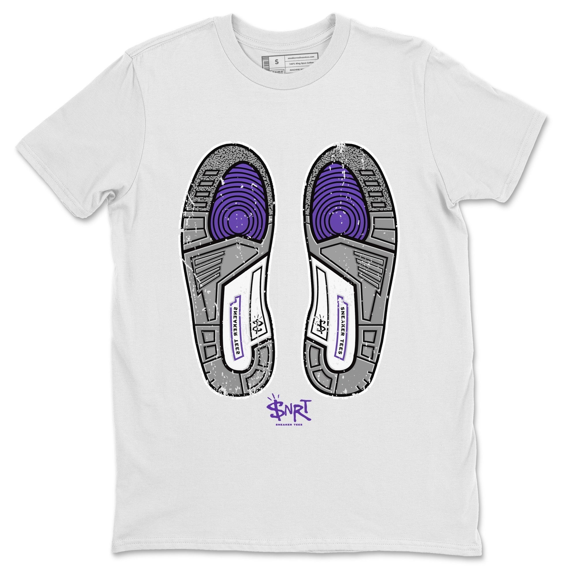 Footprint Unisex Tops - Air Jordan 3 Dark Iris