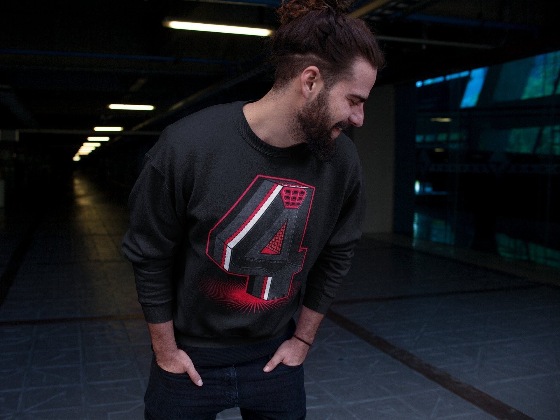 Four Statue Unisex Tops - Air Jordan 4 Red Thunder