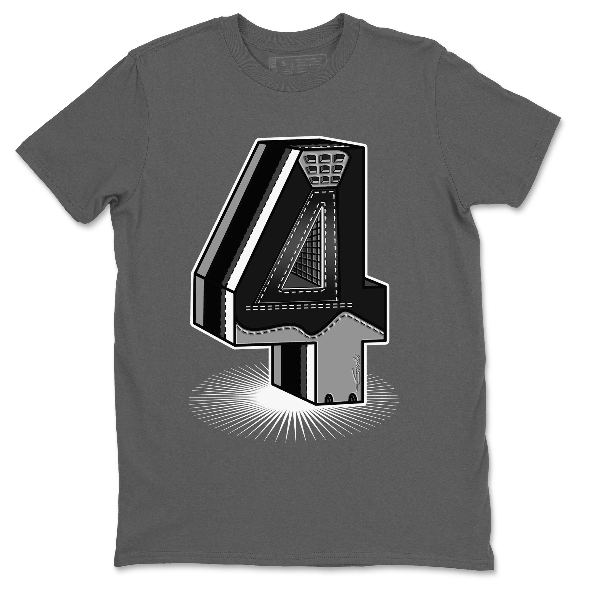 Four Statue Unisex Tops - Air Jordan 4 Black Canvas