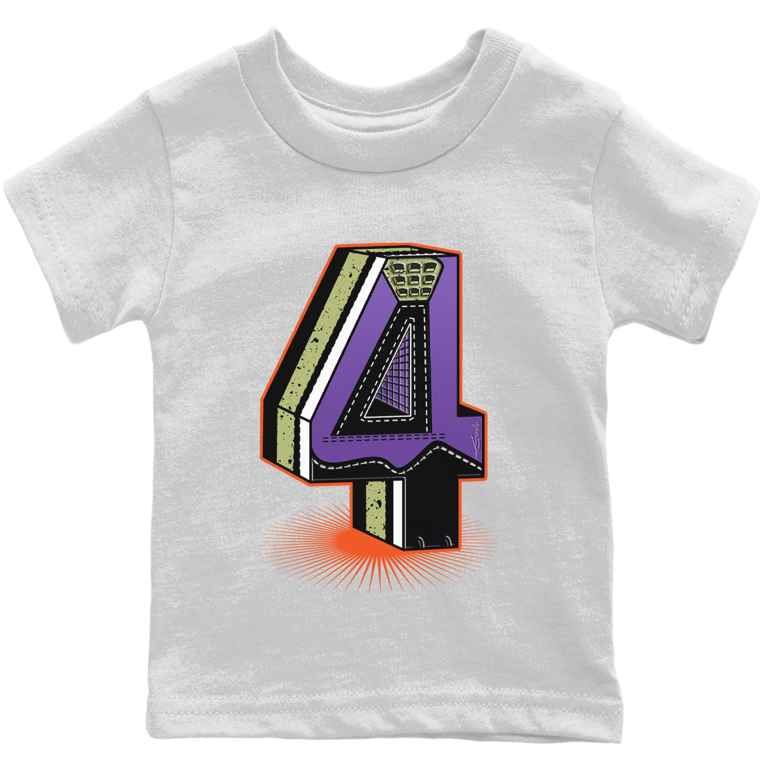 Four Statue Kids Tops - Air Jordan 4 Canyon Purple