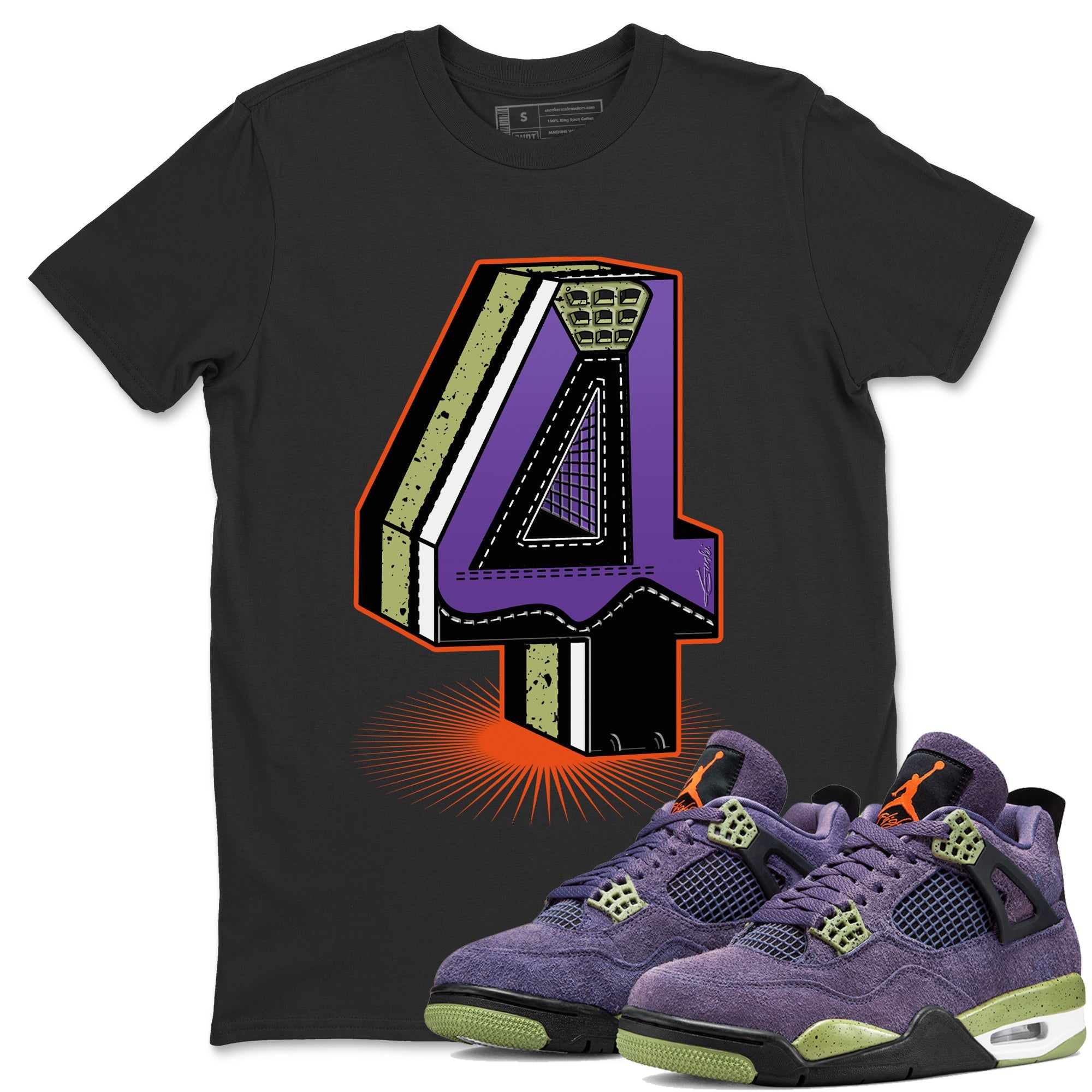 Four Statue Unisex Tops - Air Jordan 4 Canyon Purple