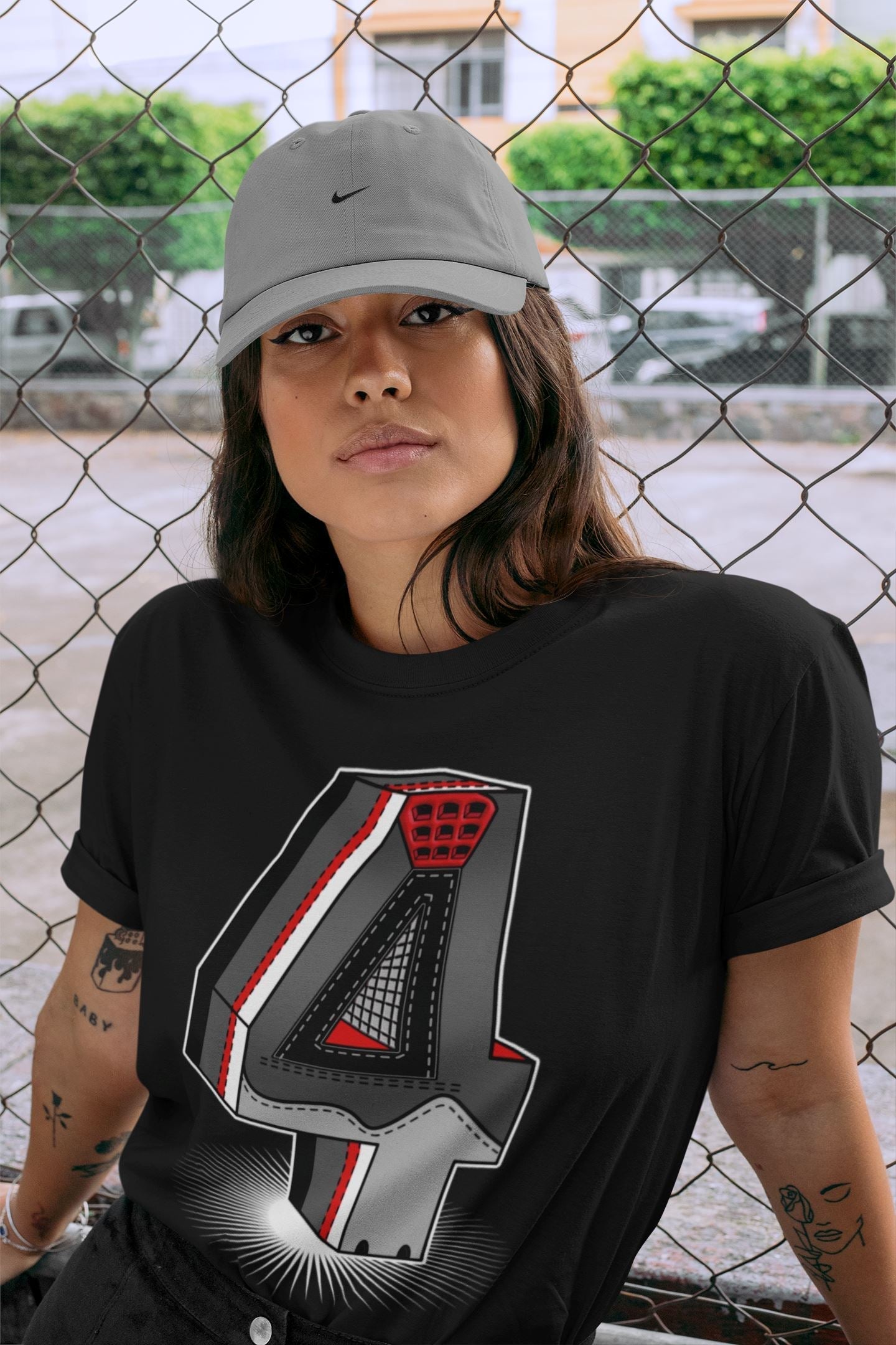 Four Statue Unisex Tops - Air Jordan 4 Infrared