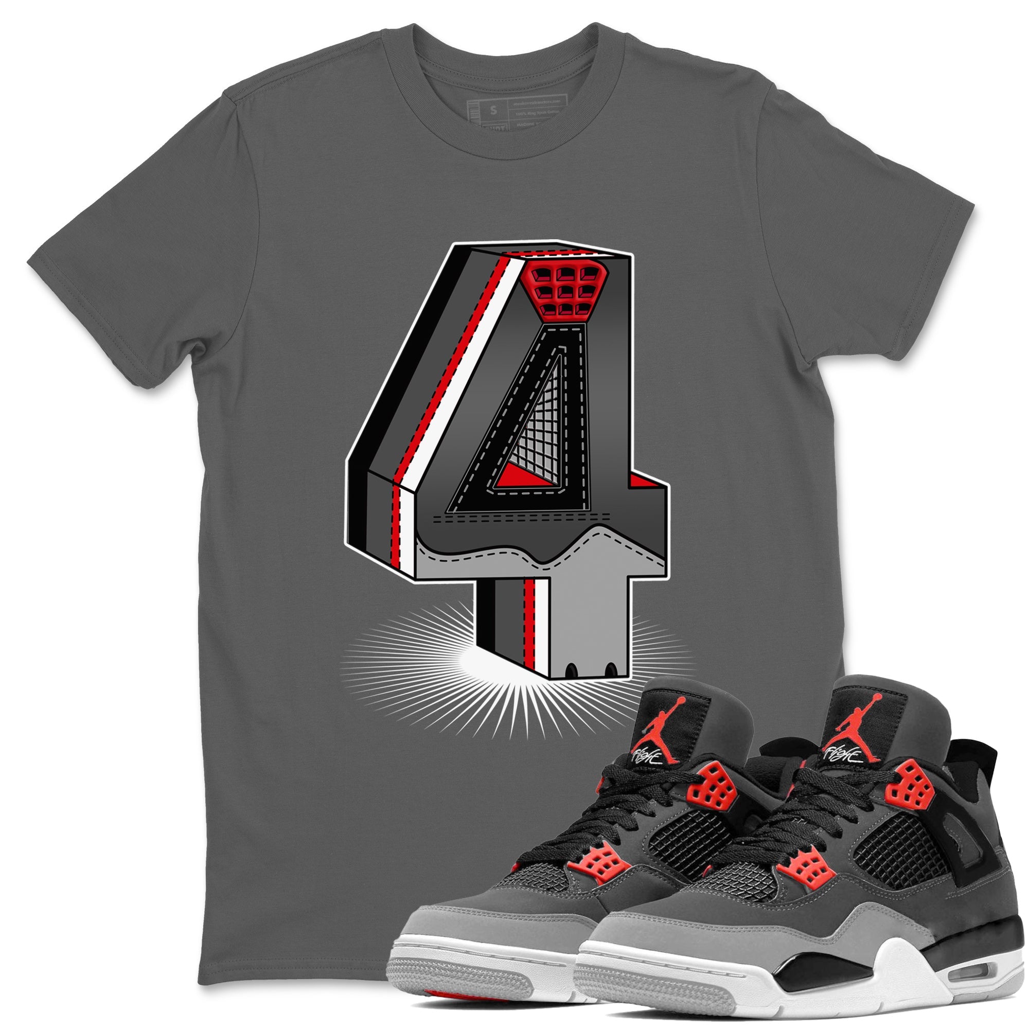 Four Statue Unisex Tops - Air Jordan 4 Infrared