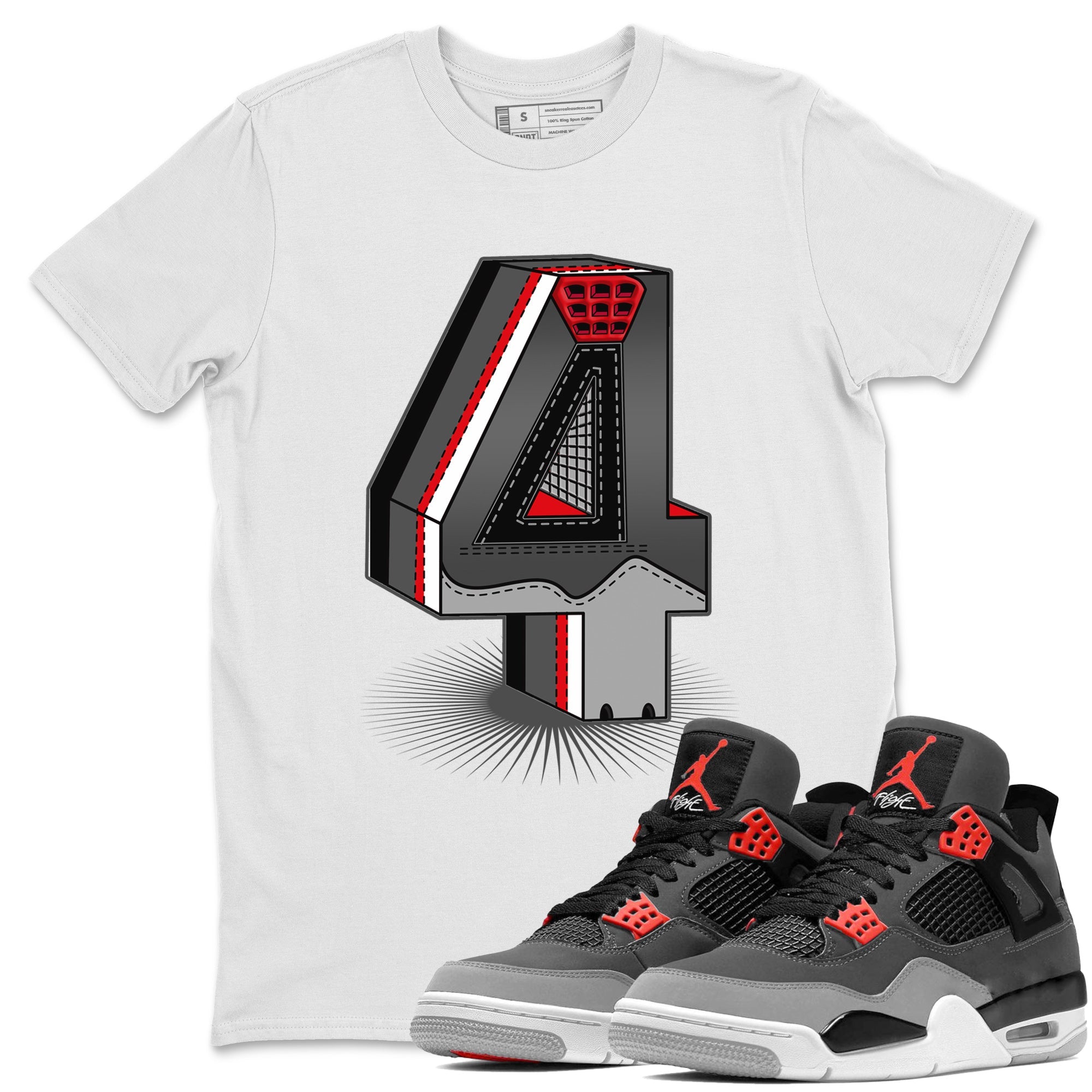 Four Statue Unisex Tops - Air Jordan 4 Infrared