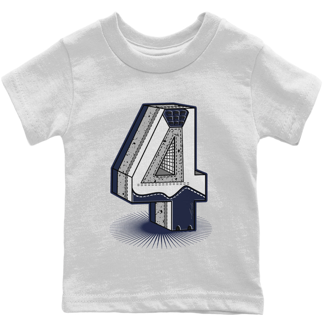 Four Statue Kids Tops - Air Jordan 4 Midnight Navy