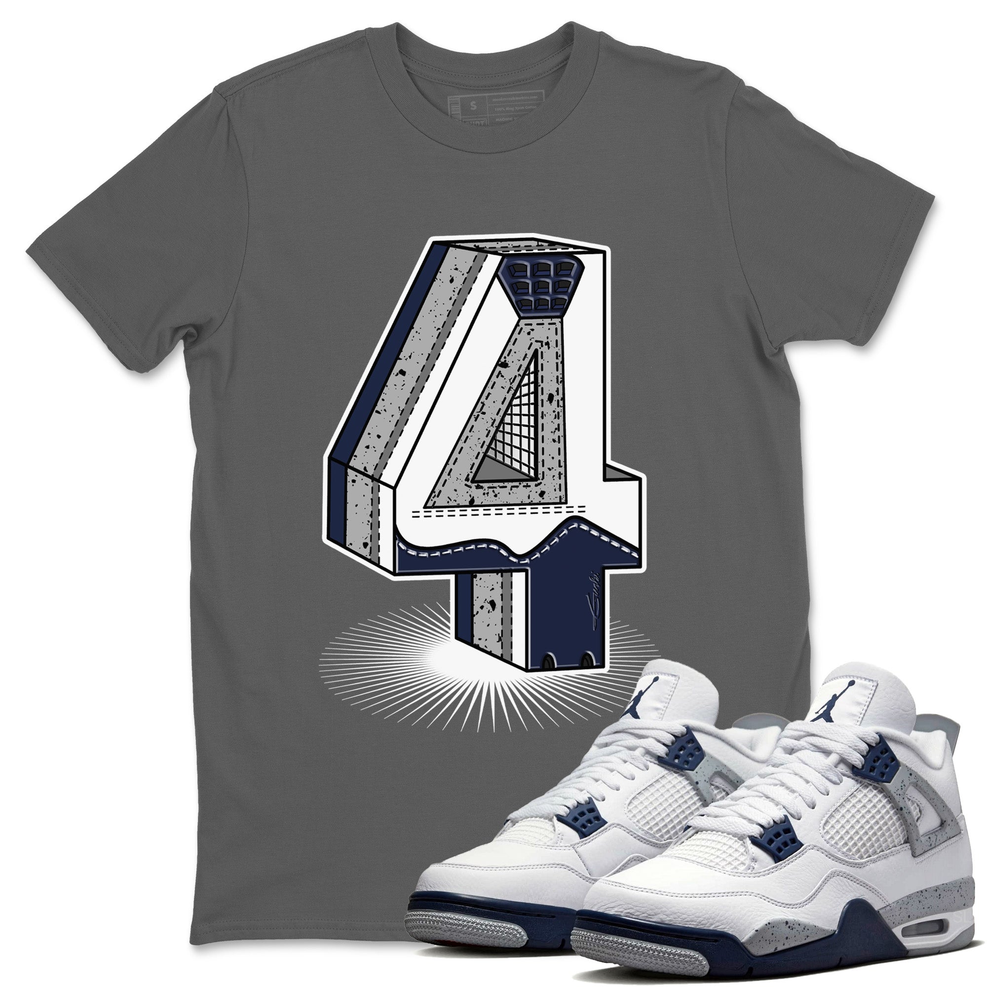 Four Statue Unisex Tops - Air Jordan 4 Midnight Navy