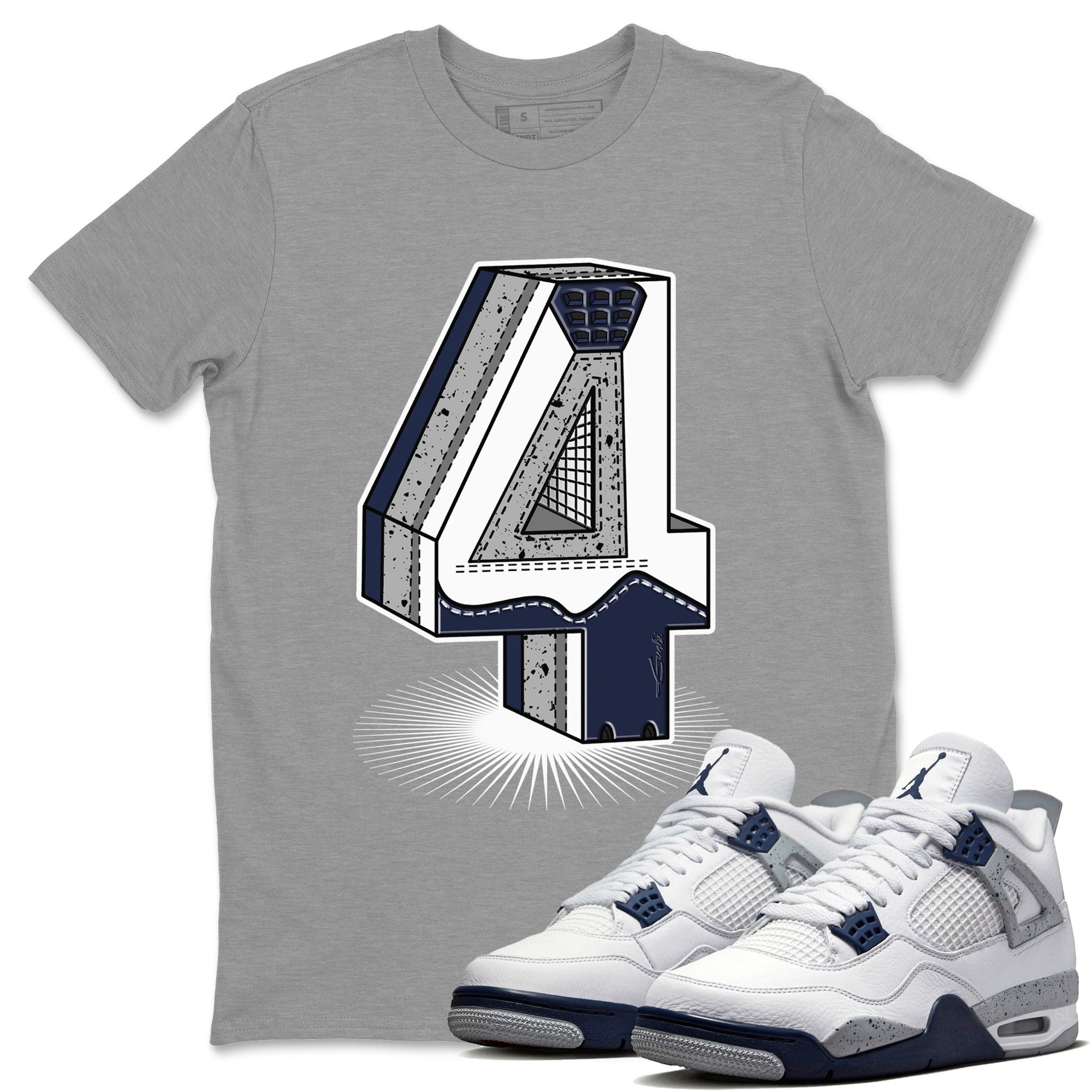 Four Statue Unisex Tops - Air Jordan 4 Midnight Navy
