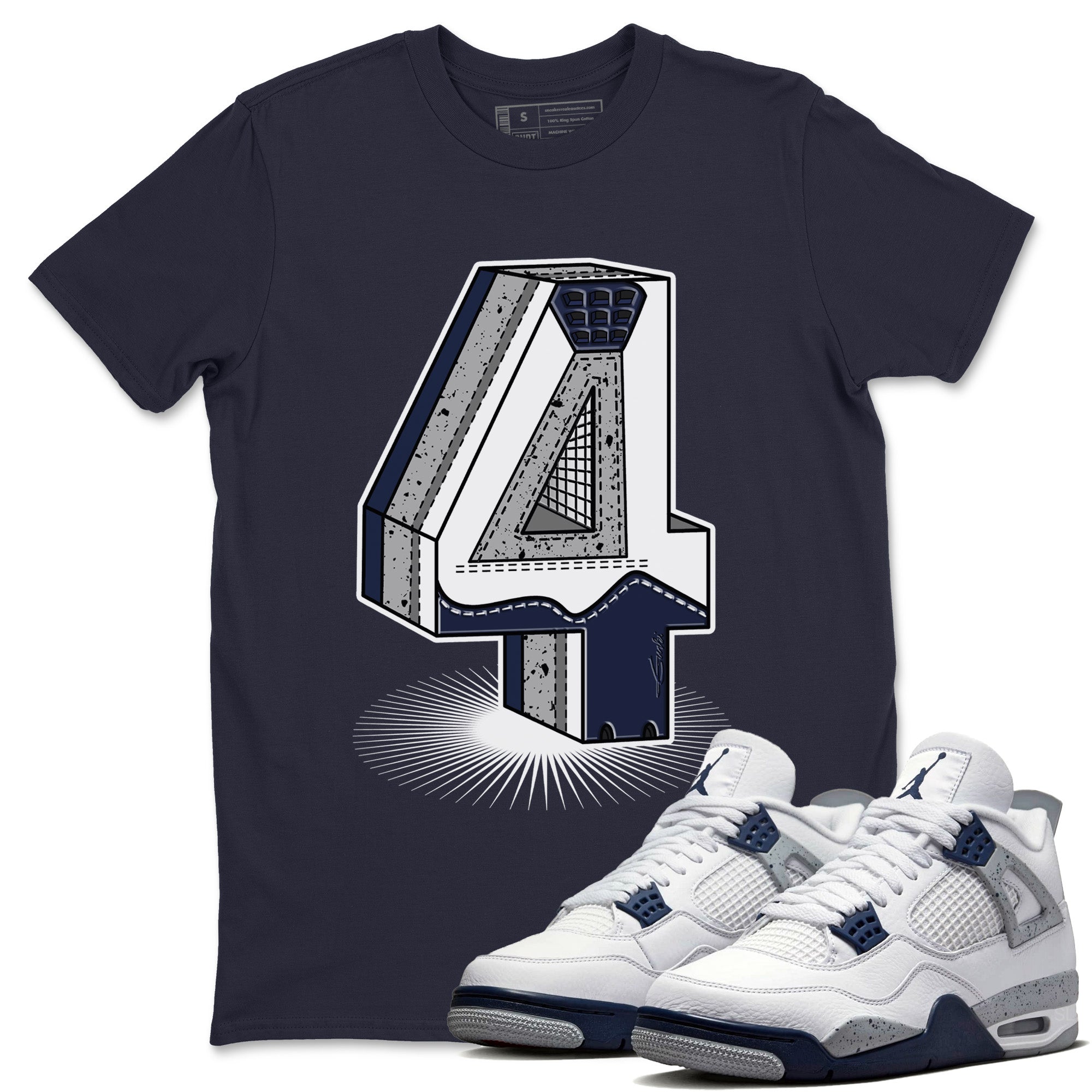 Four Statue Unisex Tops - Air Jordan 4 Midnight Navy