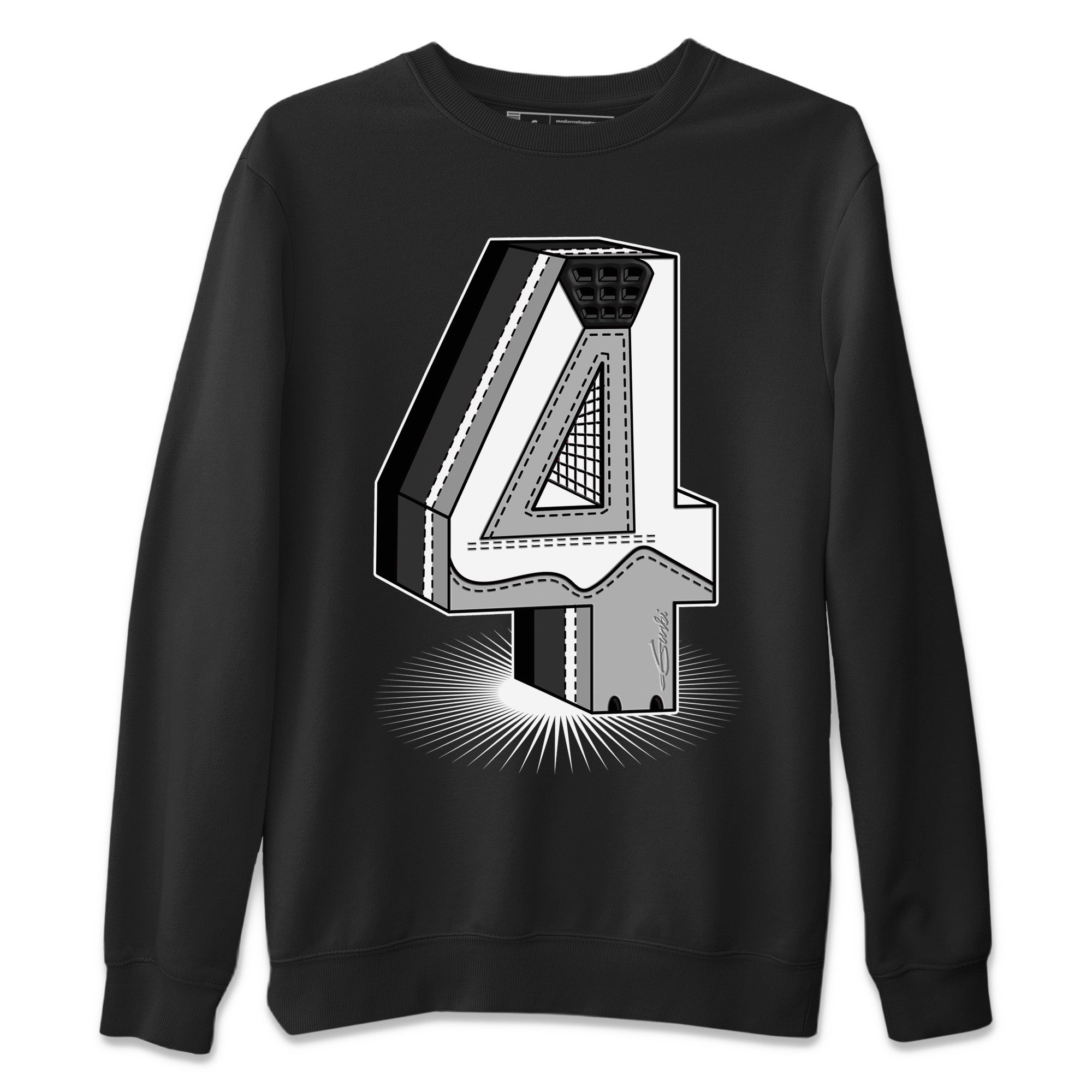 Four Statue Unisex Tops - Air Jordan 4 Military Black