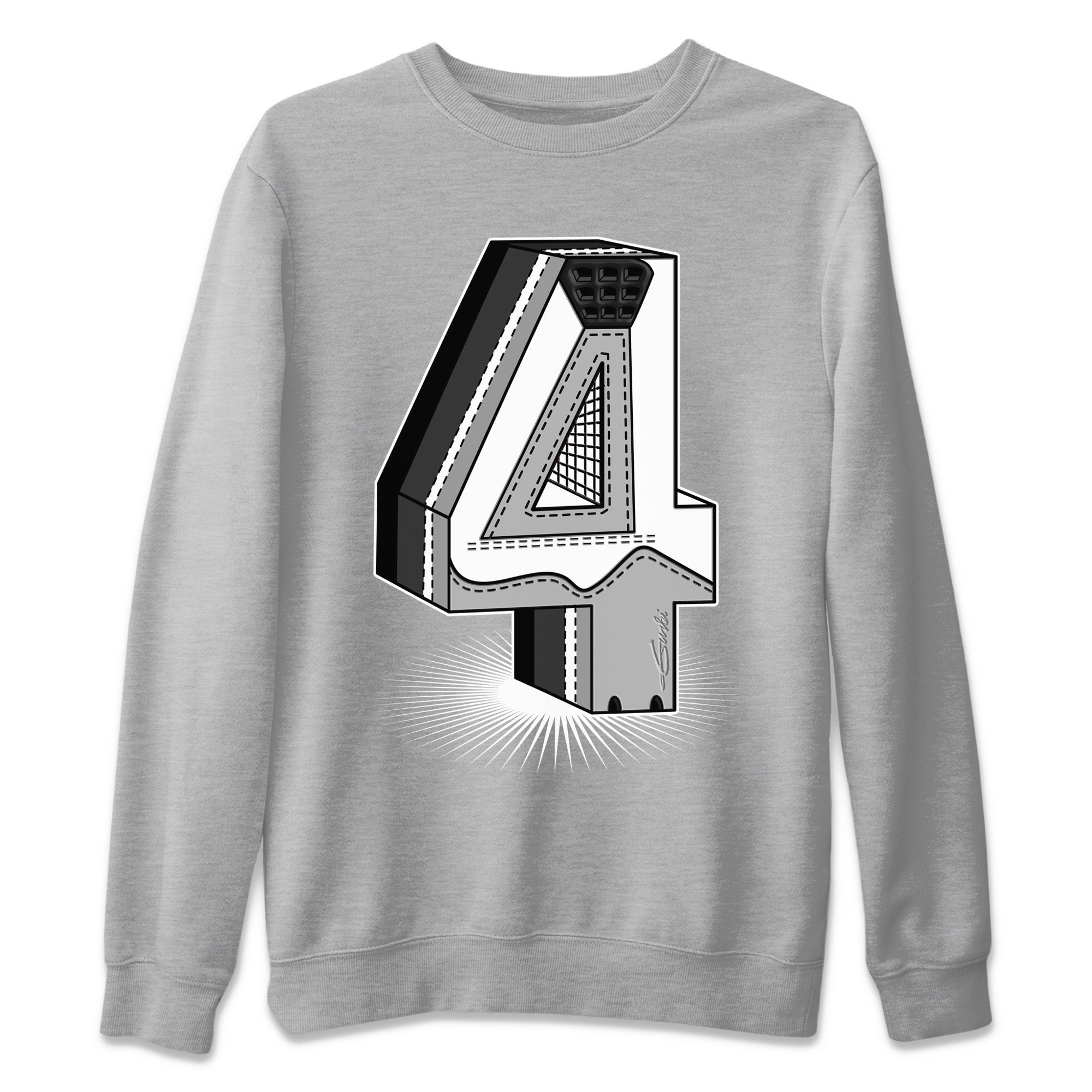 Four Statue Unisex Tops - Air Jordan 4 Military Black