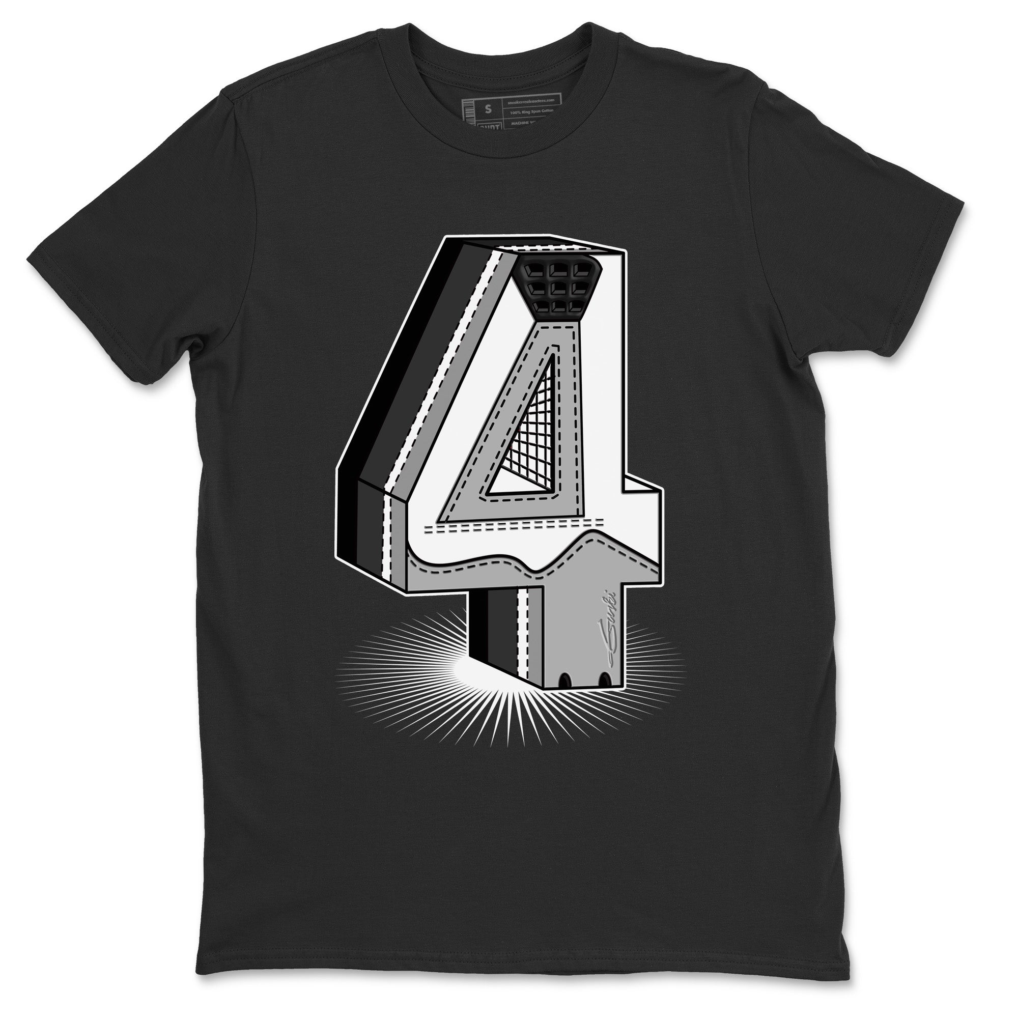 Four Statue Unisex Tops - Air Jordan 4 Military Black