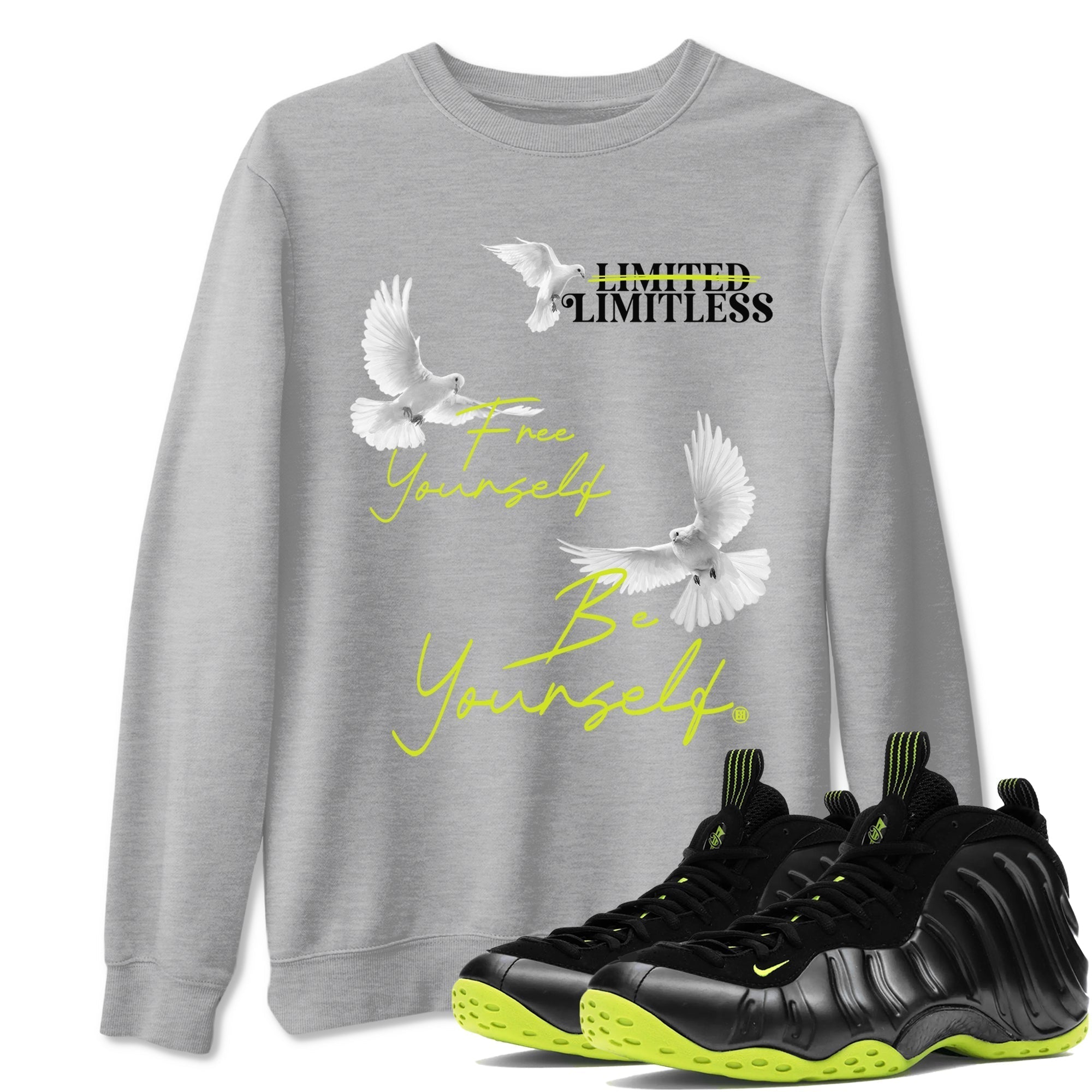 Free Yourself Be Yourself snkmatch Tees - Air Foamposite One Black Volt