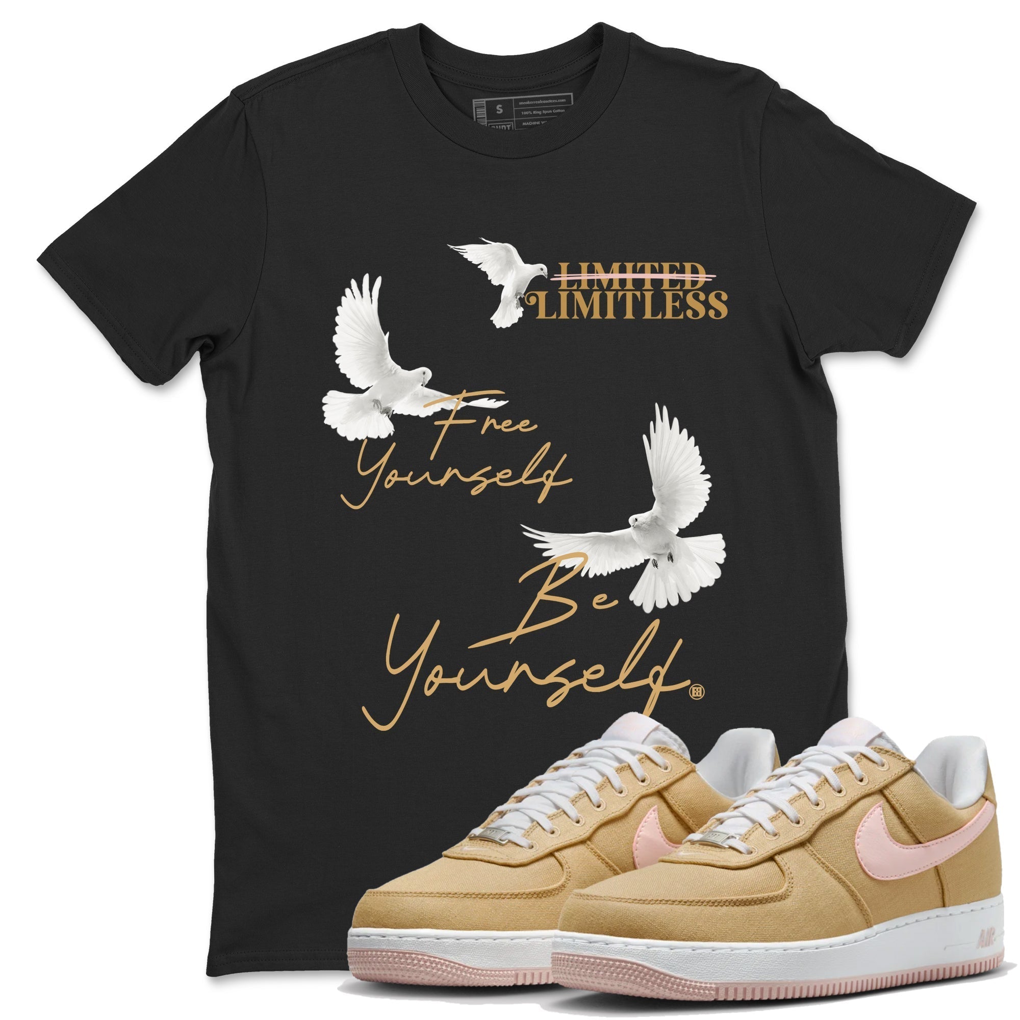 Free Yourself Be Yourself snkmatch Tees - Air Force 1 Linen