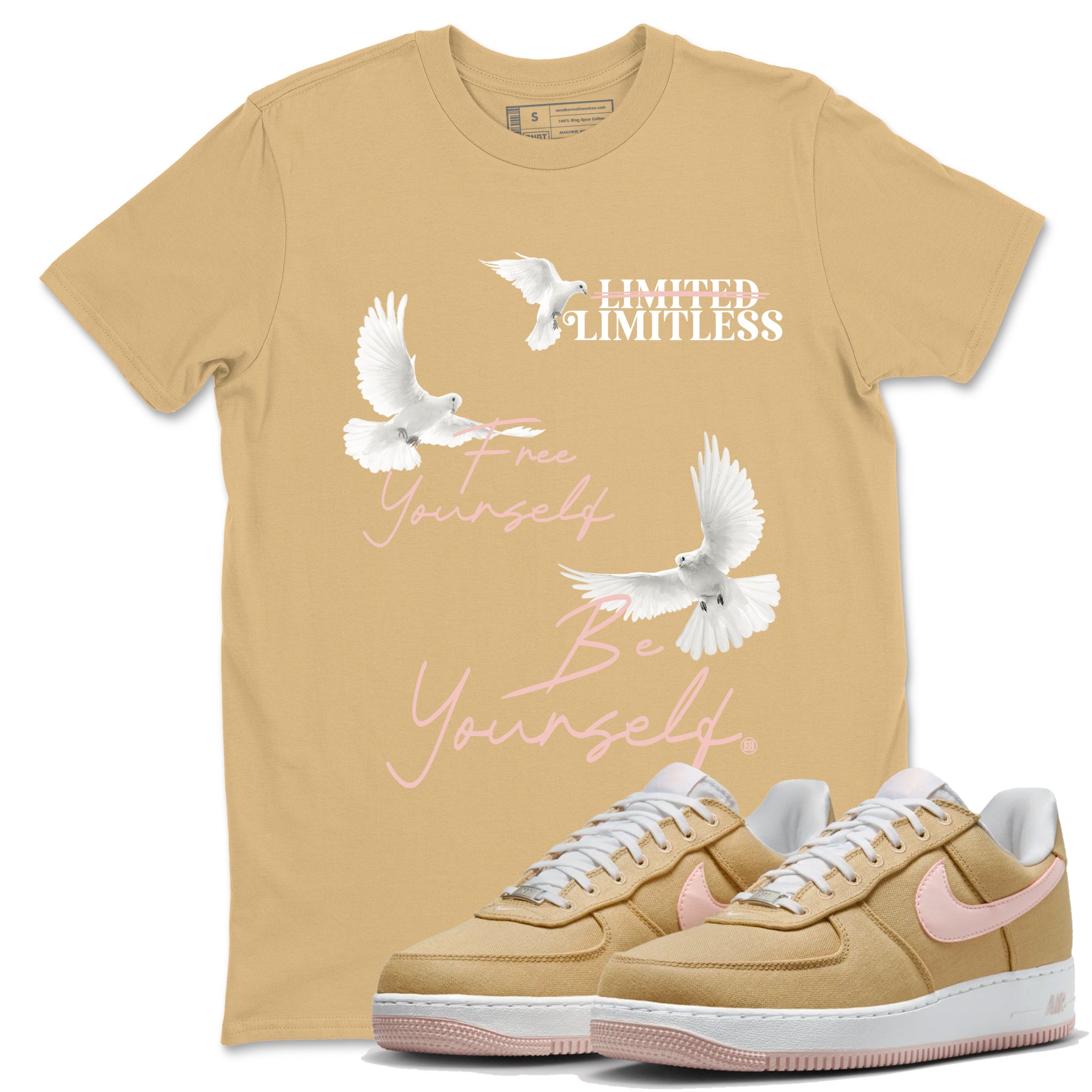 Free Yourself Be Yourself snkmatch Tees - Air Force 1 Linen
