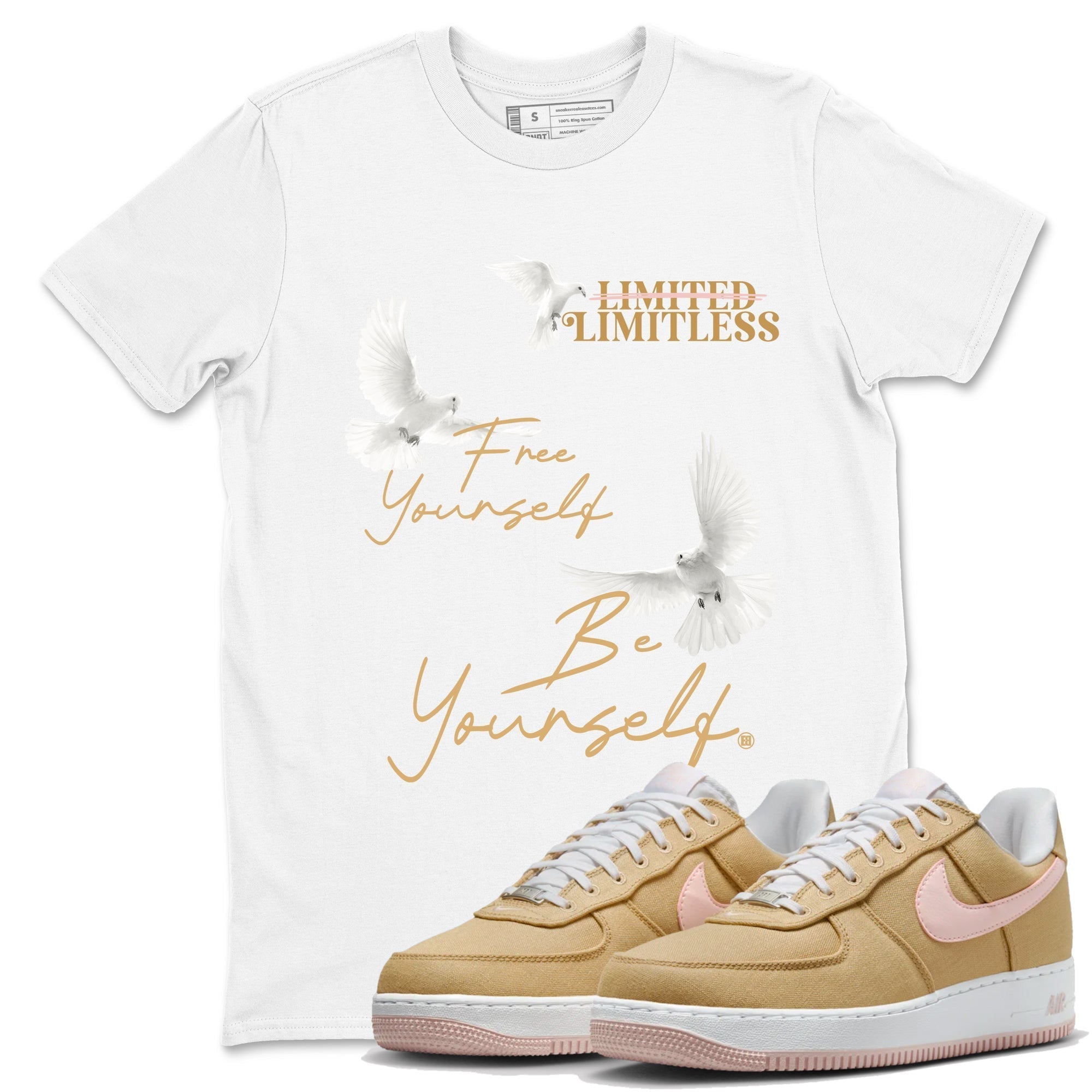 Free Yourself Be Yourself snkmatch Tees - Air Force 1 Linen