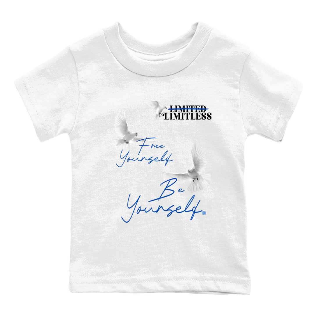 Free Yourself Be Yourself snkmatch Tees Kids - Air Jordan 1 Game Royal