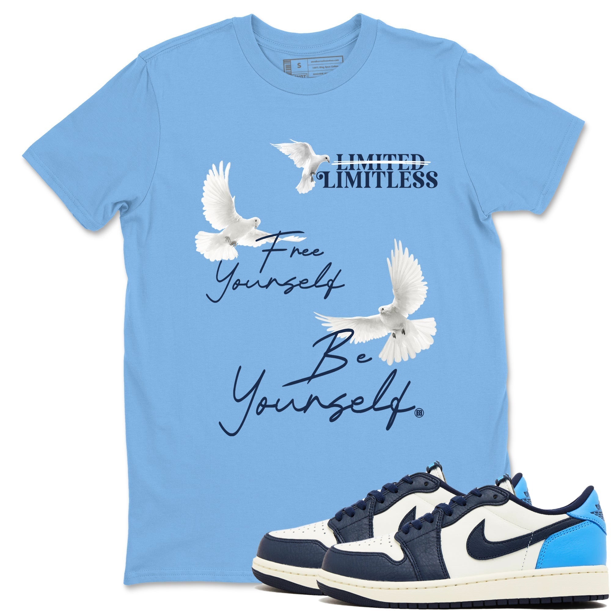 Free Yourself Be Yourself snkmatch Tees - Air Jordan 1 Obsidian