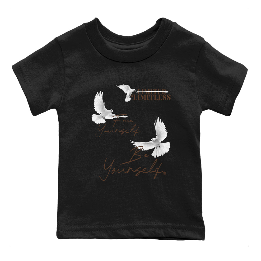 Free Yourself Be Yourself snkmatch Tees Kids - Air Jordan 12 Baroque Brown