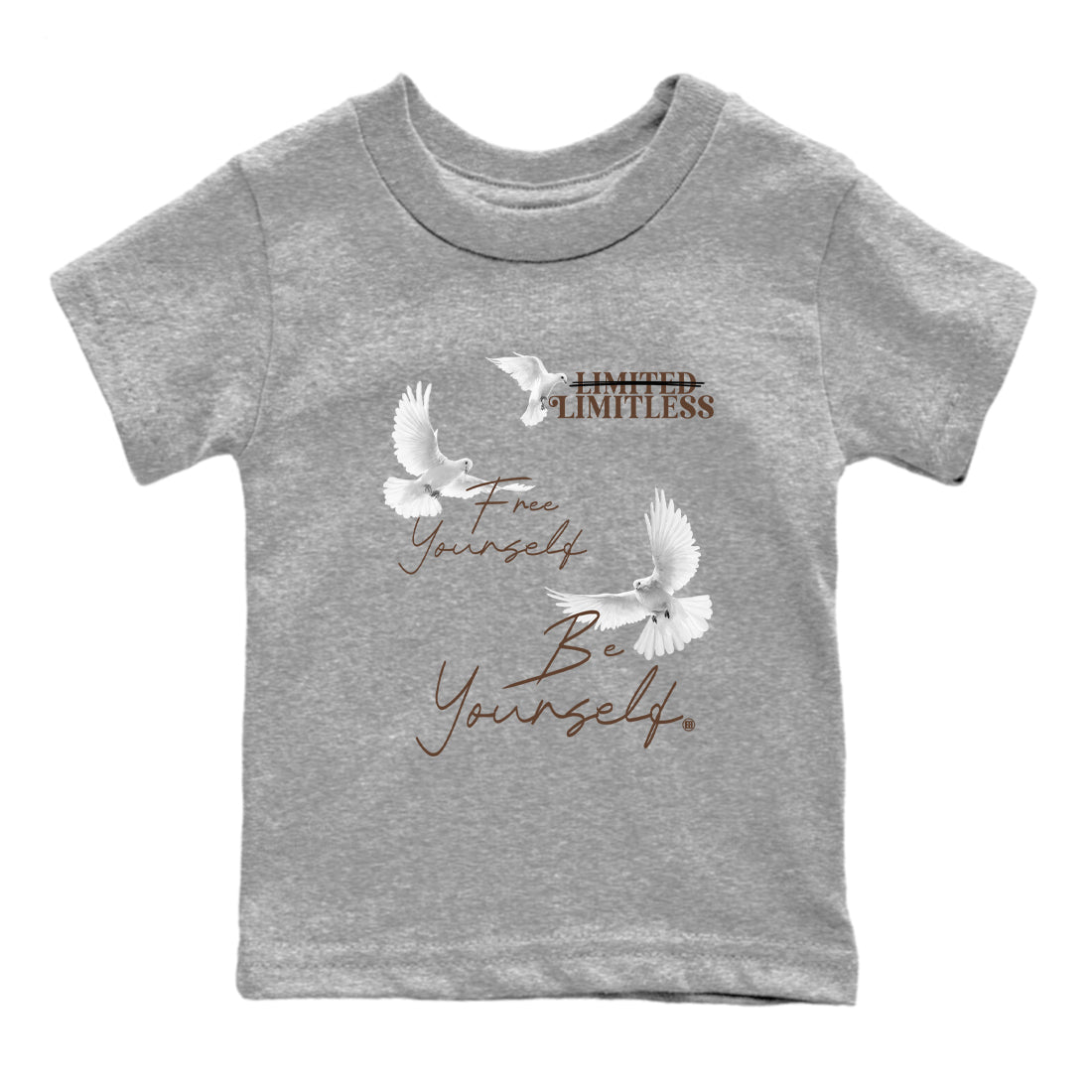 Free Yourself Be Yourself snkmatch Tees Kids - Air Jordan 12 Baroque Brown