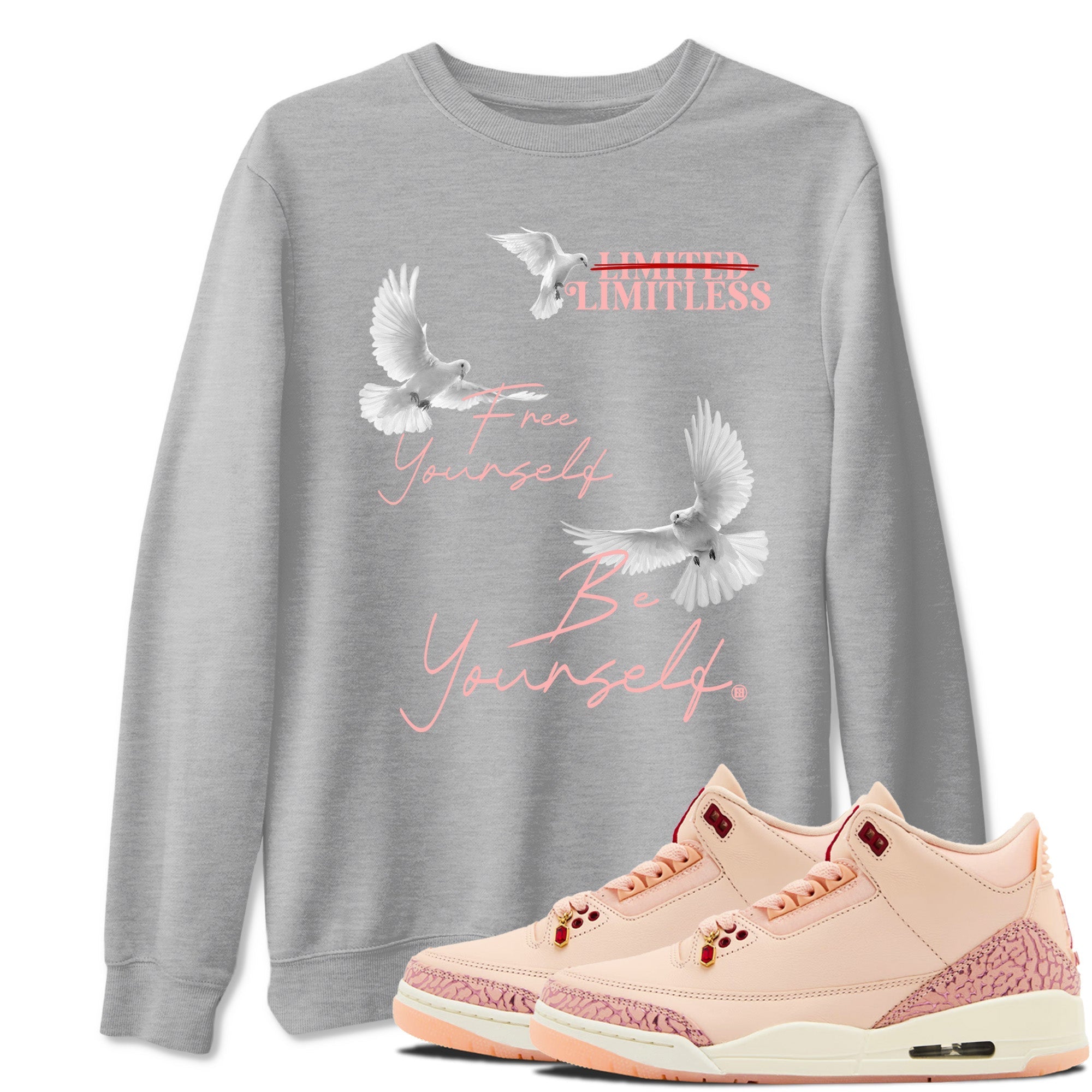 Free Yourself Be Yourself snkmatch Tees - Air Jordan 3 Valentines Day