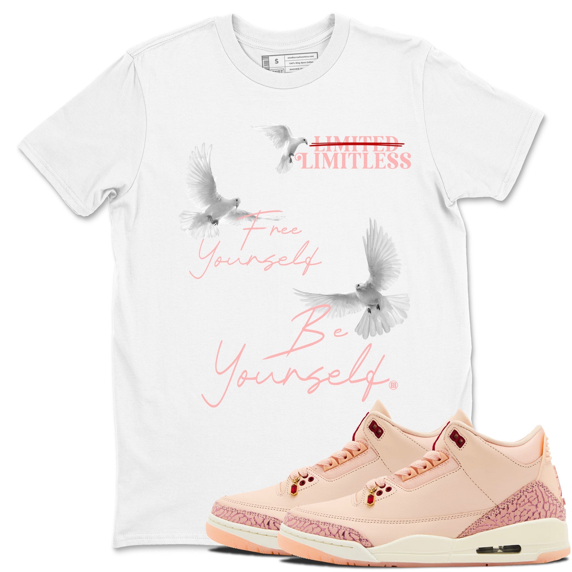 Free Yourself Be Yourself snkmatch Tees - Air Jordan 3 Valentines Day