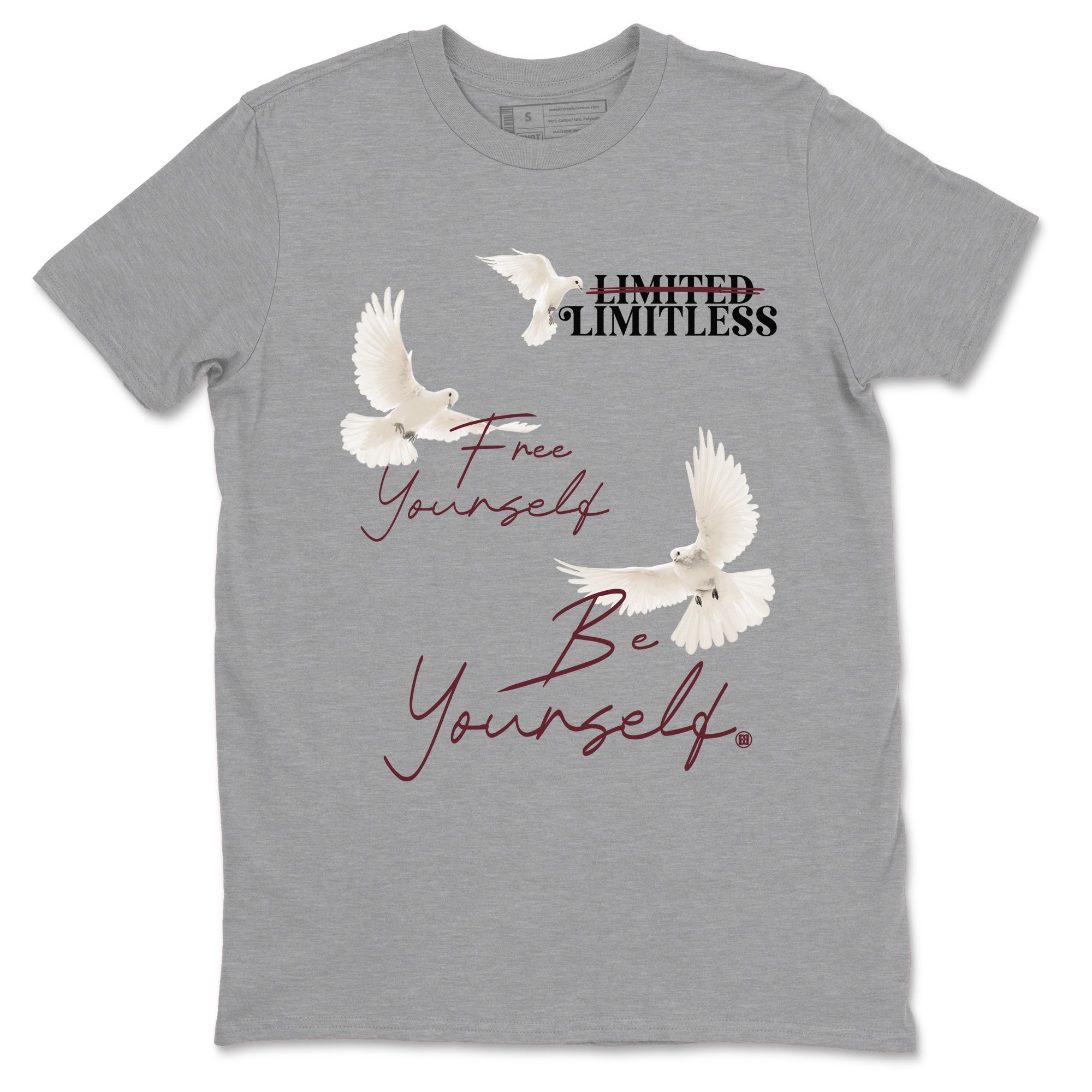 Free Yourself Be Yourself snkmatch Tees - Air Jordan 4 A Ma Maniere x Fossil Stone