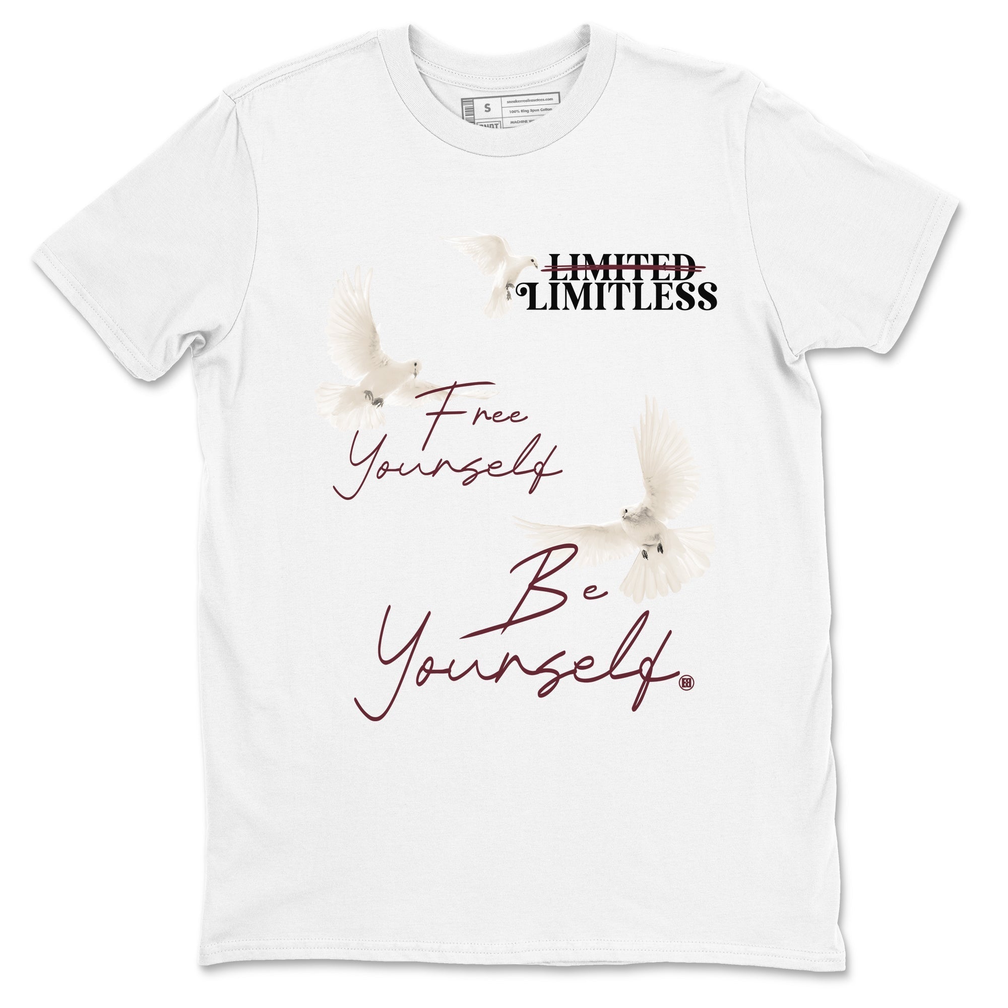 Free Yourself Be Yourself snkmatch Tees - Air Jordan 4 A Ma Maniere x Fossil Stone