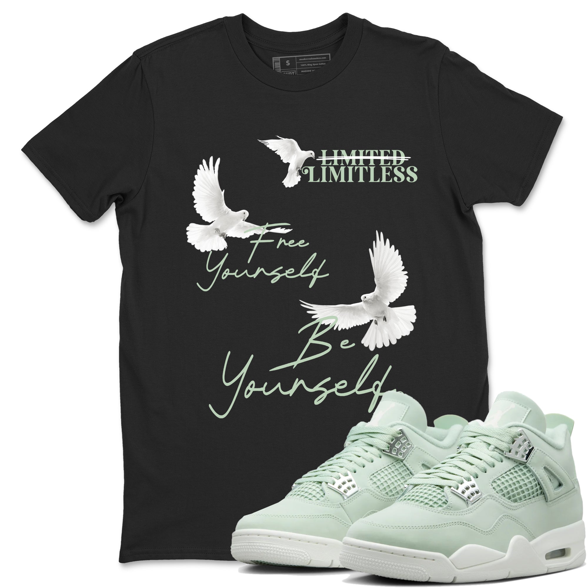 Free Yourself Be Yourself snkmatch Tees - Air Jordan 4 Abundance