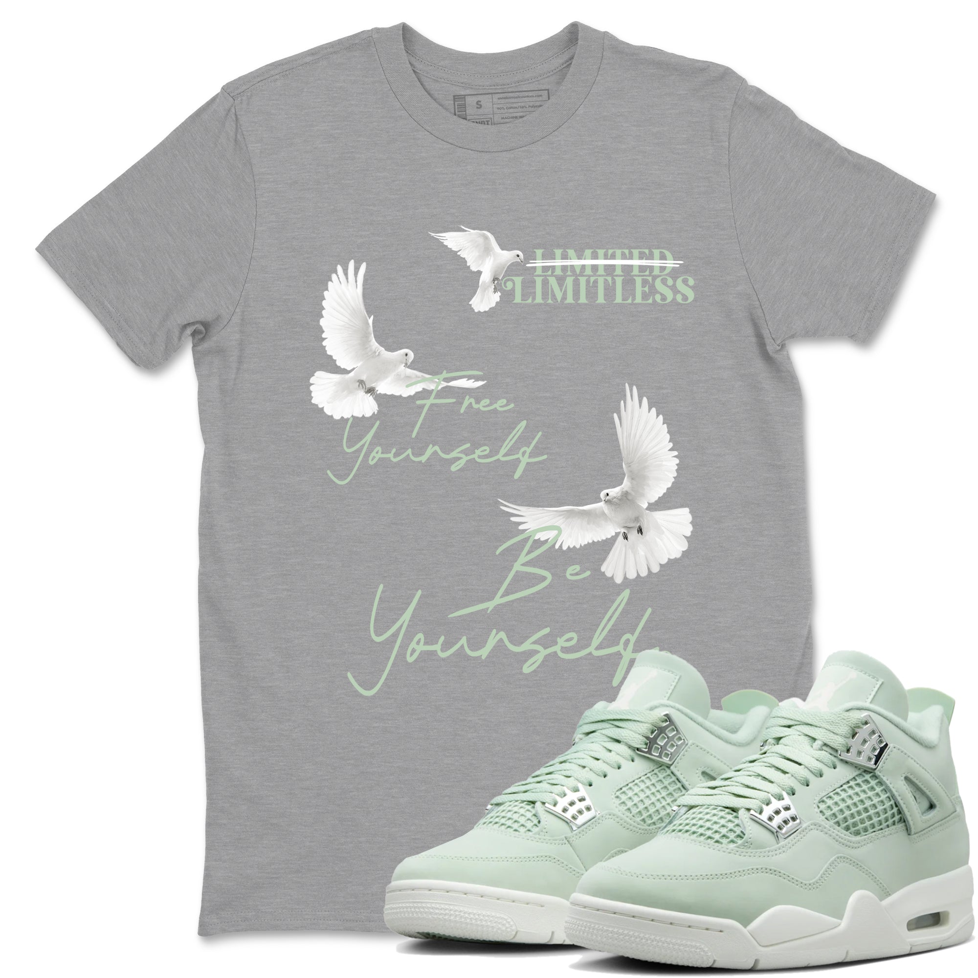 Free Yourself Be Yourself snkmatch Tees - Air Jordan 4 Abundance