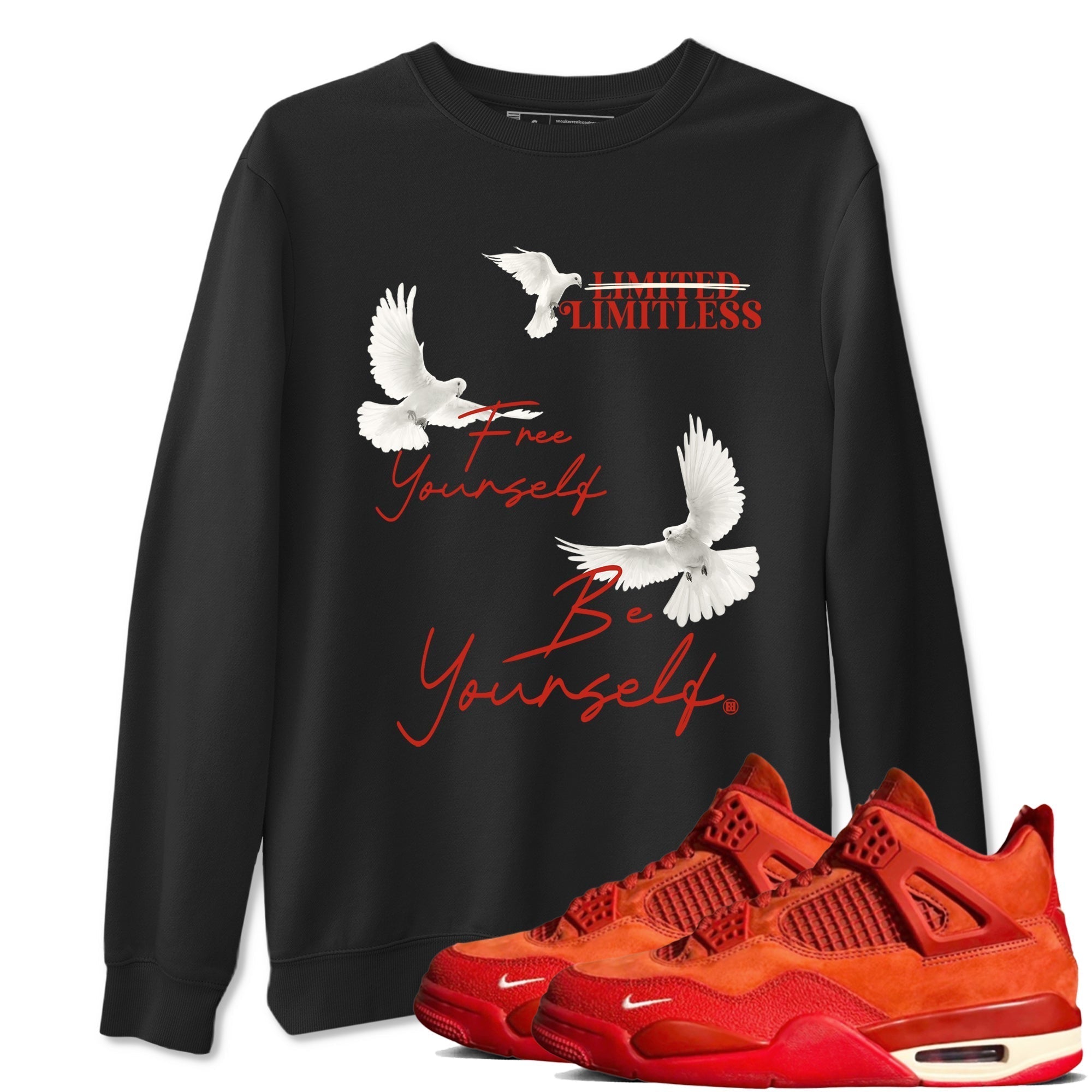 Free Yourself Be Yourself snkmatch Tees - Air Jordan 4 Brick By Brick