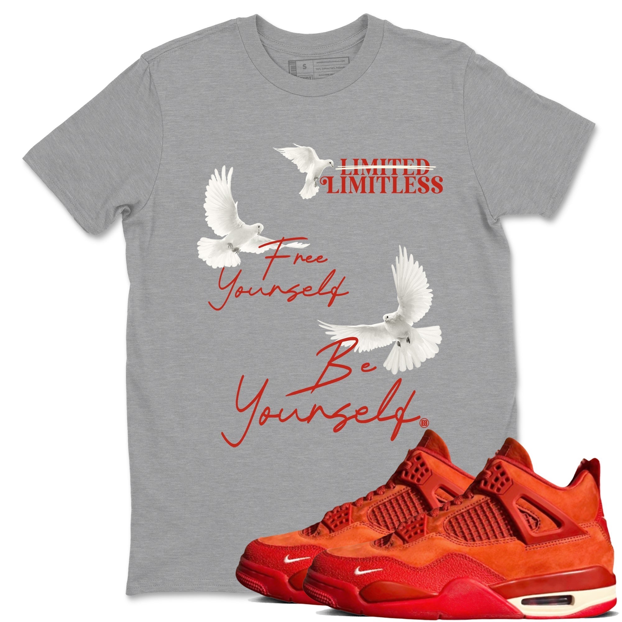 Free Yourself Be Yourself snkmatch Tees - Air Jordan 4 Brick By Brick