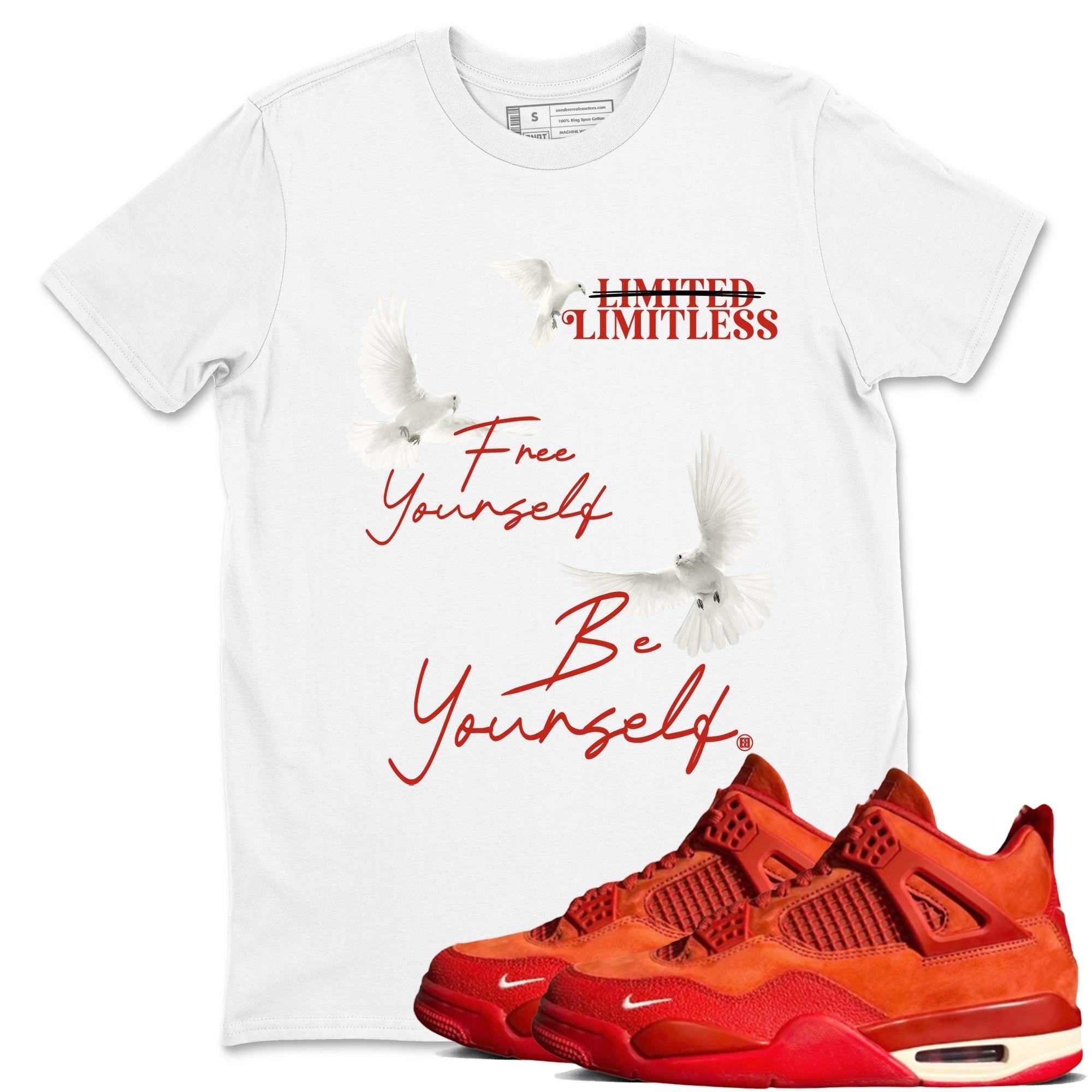 Free Yourself Be Yourself snkmatch Tees - Air Jordan 4 Brick By Brick
